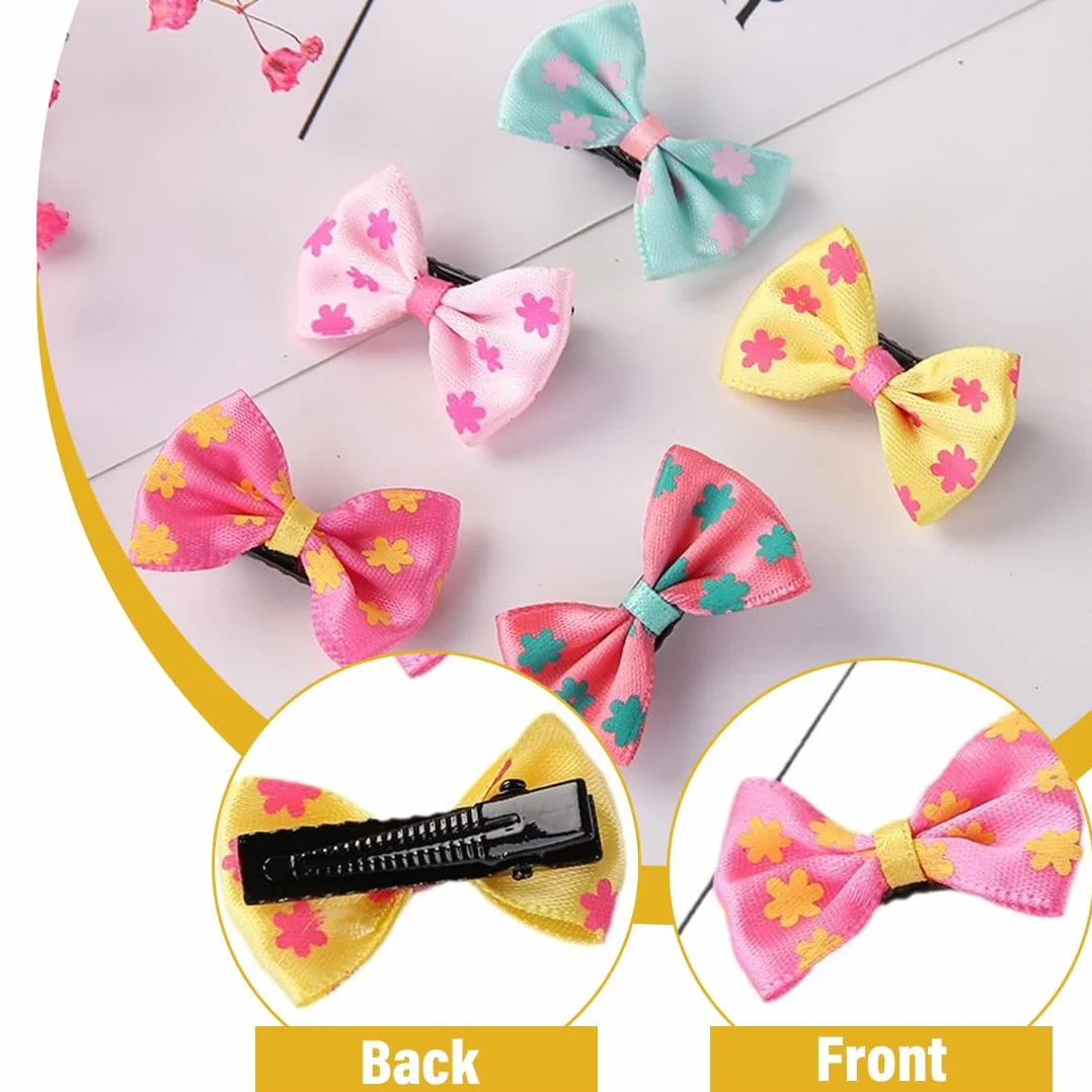 Barrettes pour Chiens 6 Pièces, Accessoires de Toilettage Bowknot pour Petit Chien, Chat