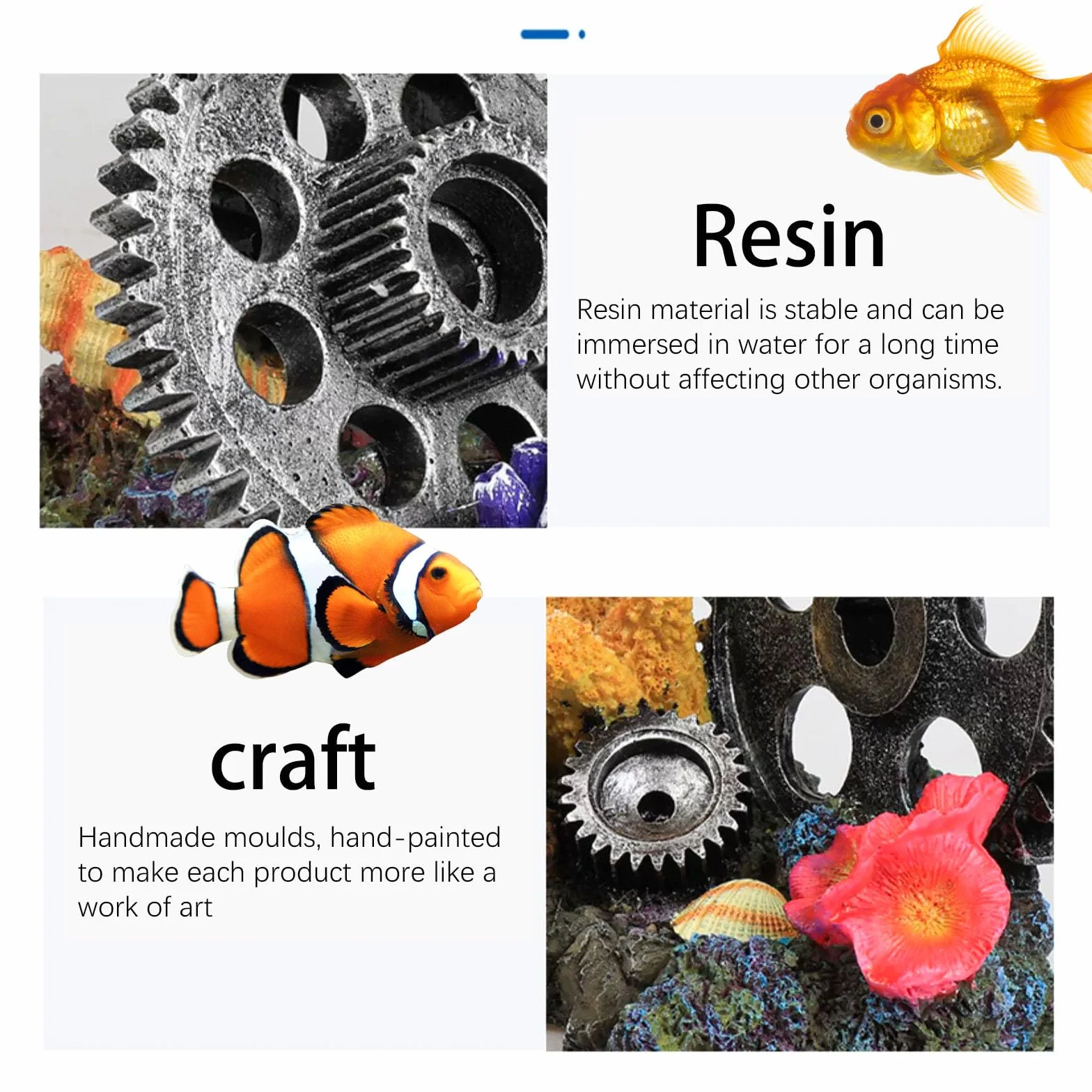 Décoration de corail pour aquarium, plantes sous-marines, résine colorée