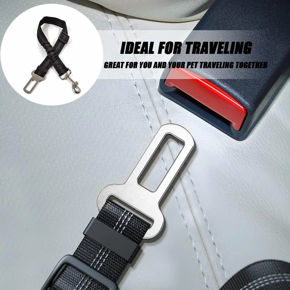 2 Pièces Ceinture Chien Voiture, Harnais Chien Universel Laisse pour Voiture avec Absorption de Chocs Clip de Harnais pour Animaux de Compagnie Accessoire pour Chats et Chiens (Noir, Vert)