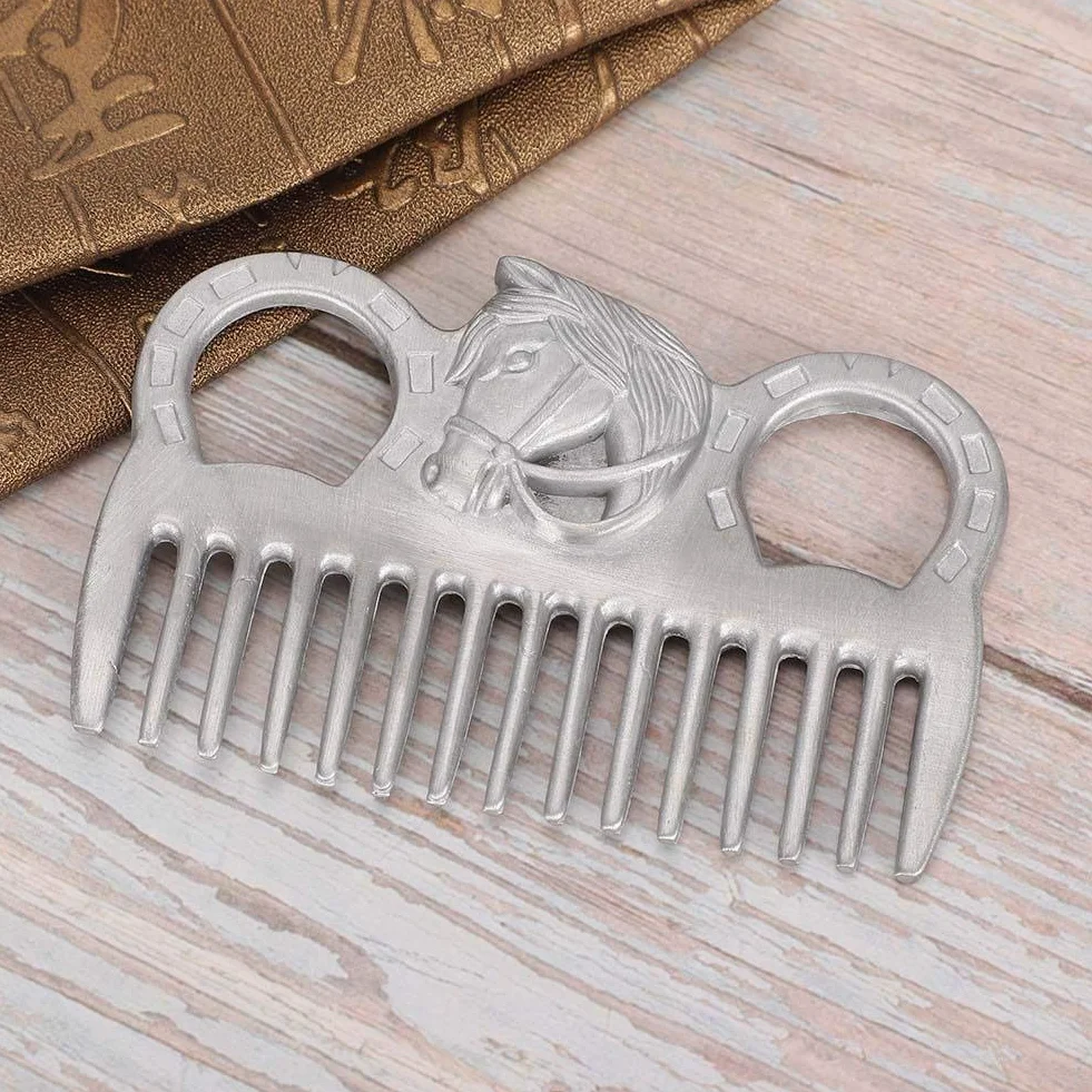 Peigne en Métal pour Crinière et Queue de Cheval, Outil de Toilettage Portable