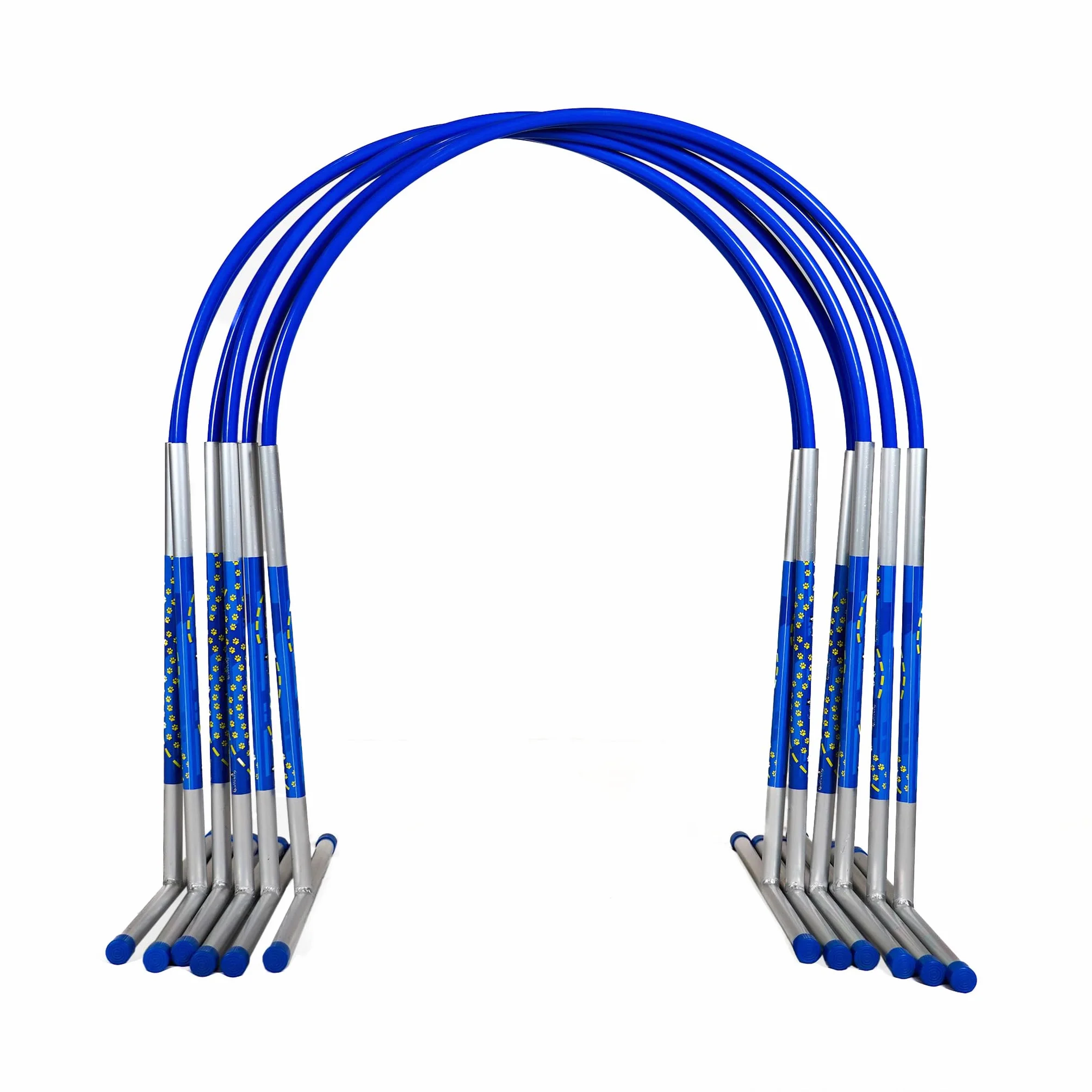 Callieway Hoopers Agility Hoops Lot de 6 cerceaux en aluminium Bleu