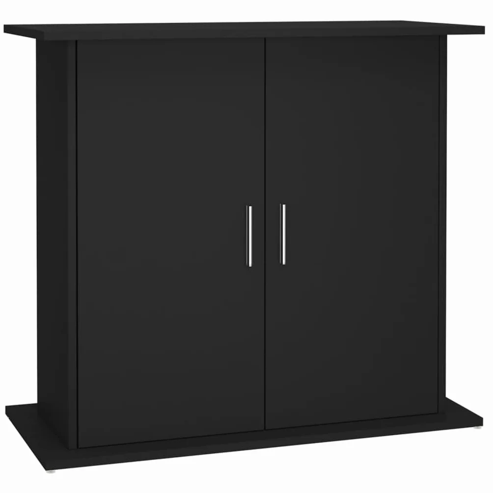Support pour aquarium noir 81x36x73 cm bois d'ingénierie