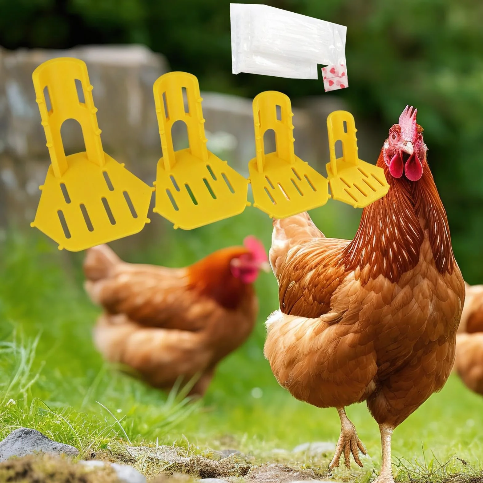 Ensemble d'attelles de jambe de volaille – Orthèse confortable réutilisable en ABS pour pattes de poulet et canard