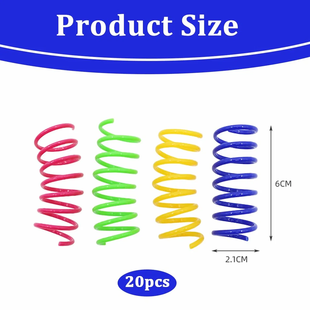 Jouet à Spirale pour Chat en Plastique Pliable, Jouet Coloré à Ressorts pour Animaux de Compagnie