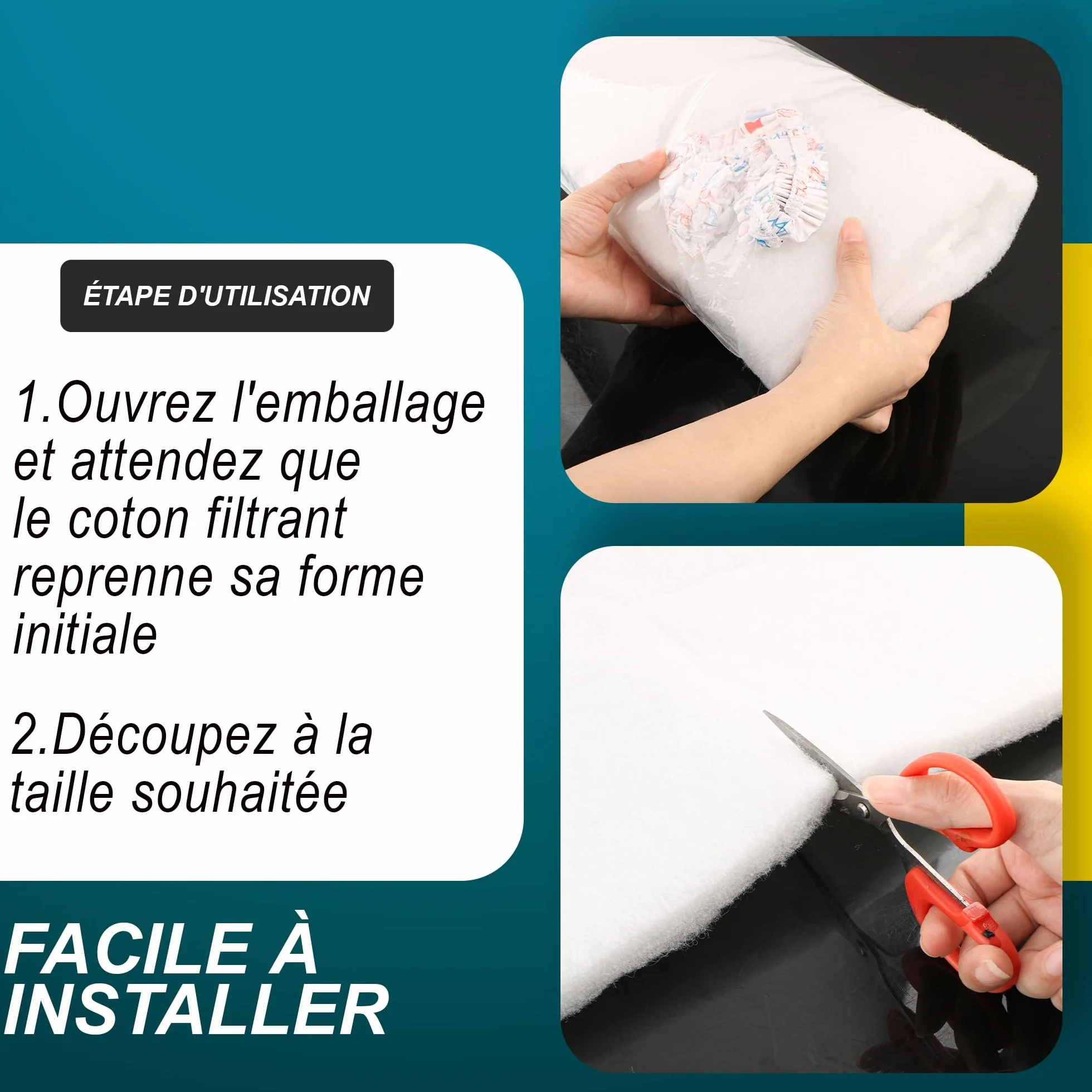 Filtre Grille de Reprise Gainable Lavable 50 x 60cm pour Industriel Poussière