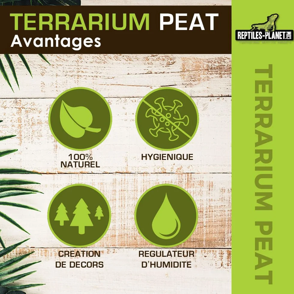 Terrarium Peat Substrat Naturel Tourbe 6 Litres