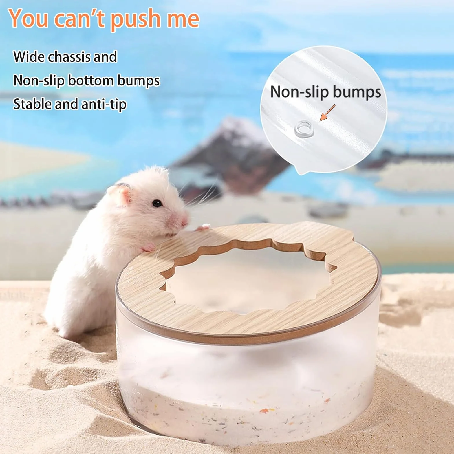 Marchul Baignoire Bain de Sable Hamster, Bac à Sable Hamster avec Pelle de Nettoyage, Toilette Salle de Bain Transparente pour Hamsters, Litière pour Hamsters Nain Hamsters Syrien Gerbille