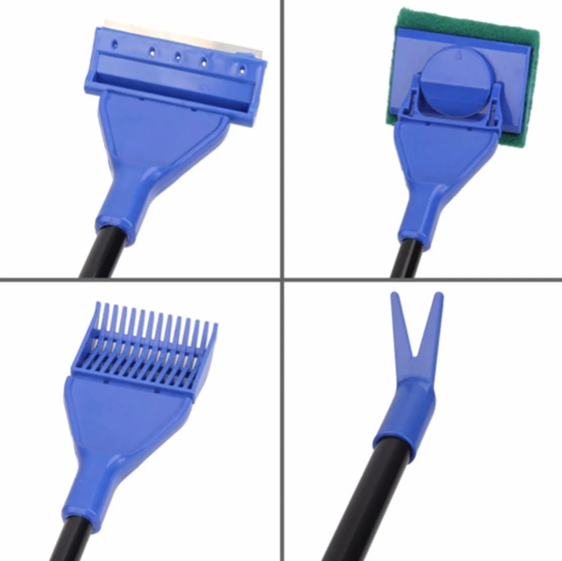 SLOCME Kit de nettoyage d'aquarium 5 en 1 avec pompe siphon à gravier