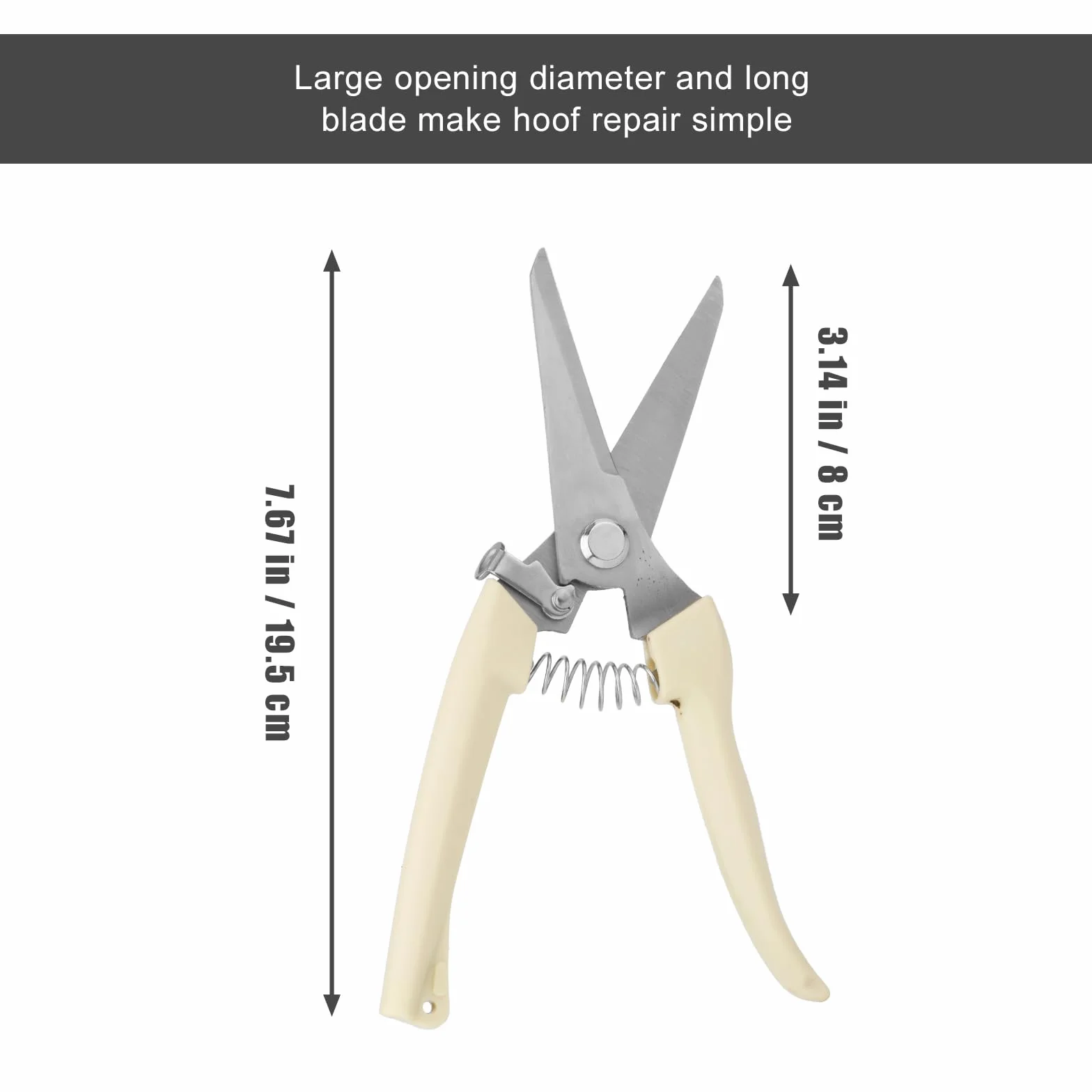 PEUTIER Coupe-Ongles de Chèvre, Outil de Coupe de Sabots en Acier Inoxydable avec Cisailles à Sabots à Ressort Coupe-Ongles de Mouton pour Cochon, Cheval, Bétail