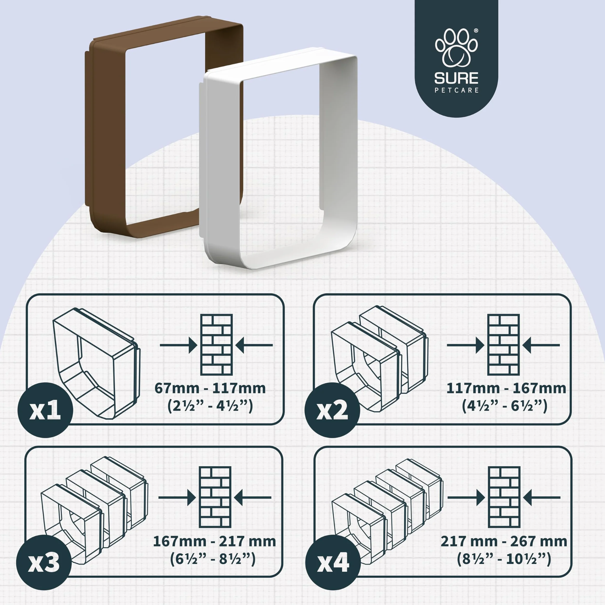 Sure PetCare | Extension de Tunnel pour Grande chatière à Puce électronique SureFlap, Compatible avec la chatière à Puce électronique SureFlap et la chatière Connect à Puce électronique, Blanc