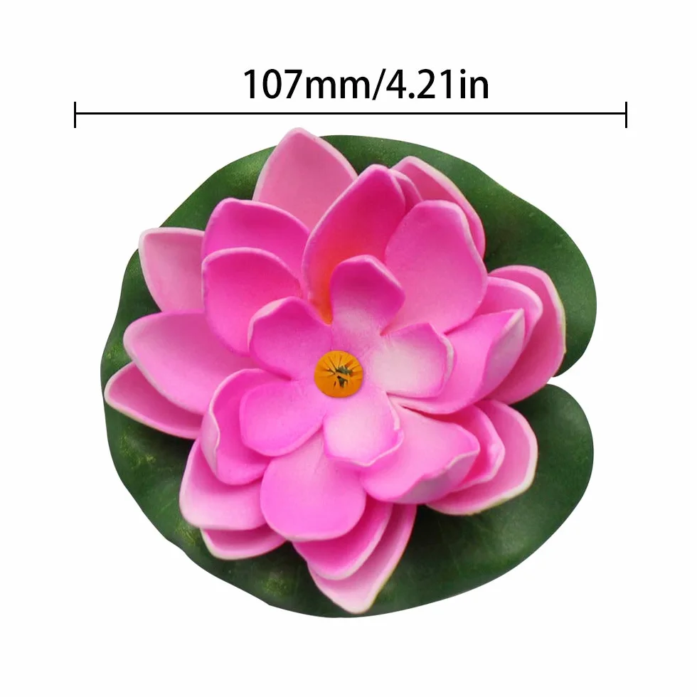 Peak-EU 5 Pcs Nénuphars Artificiels Flottants pour Bassins Fleur de Lotus Décoration Mariage