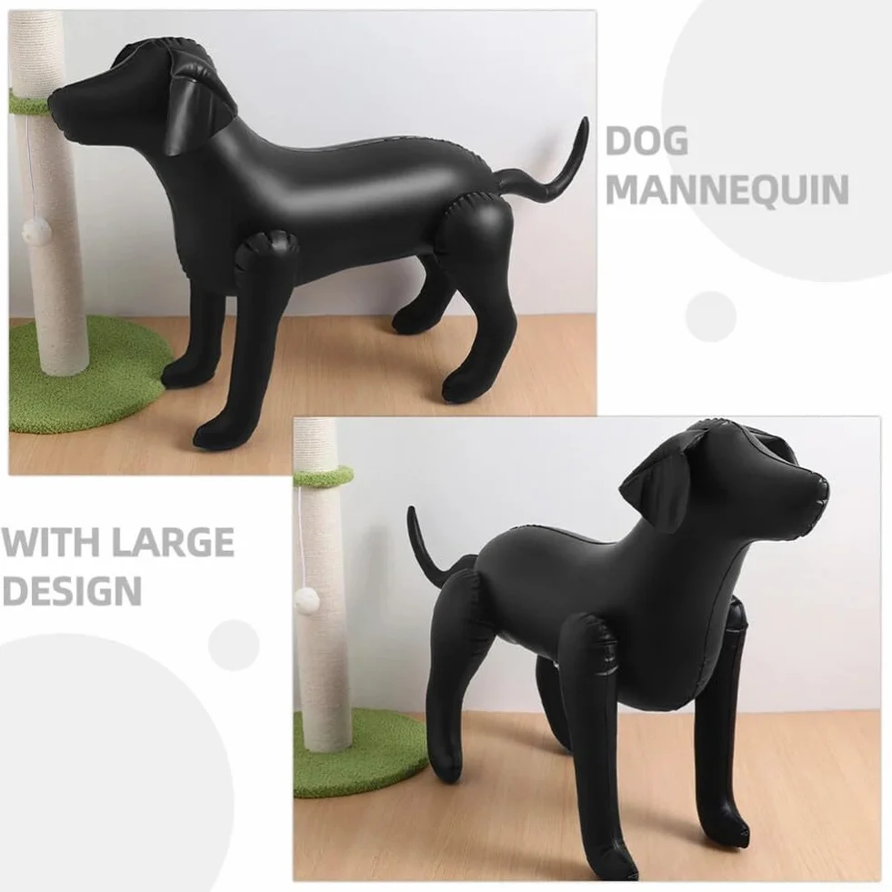 Mannequin Gonflable PVC Animaux de Compagnie Pieds réglables Présentation Vêtements Blanc