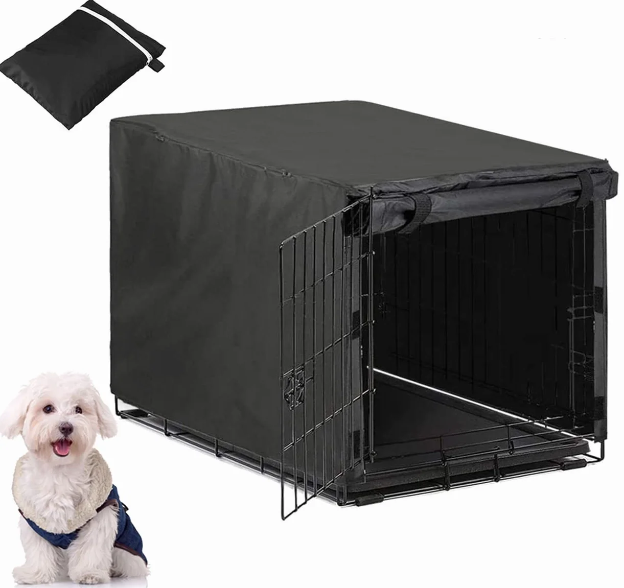 Housse de cage pour chien 55,9 cm Imperméable Respirante Protection solaire Été/hiver