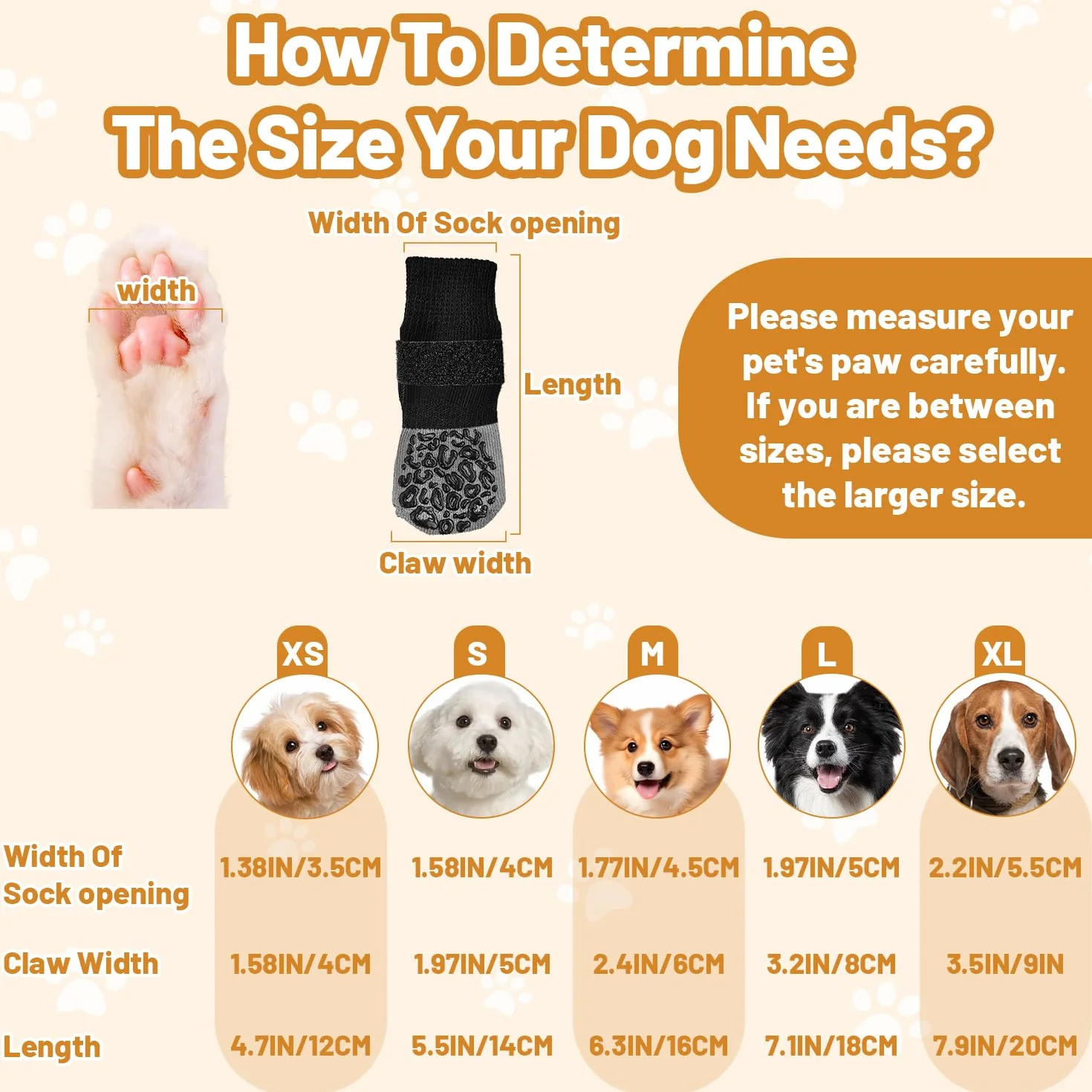Chaussettes antidérapantes pour Chiens Protection des Pattes Grip supplémentaire Lécher Glisser Motif Léopard Taille L