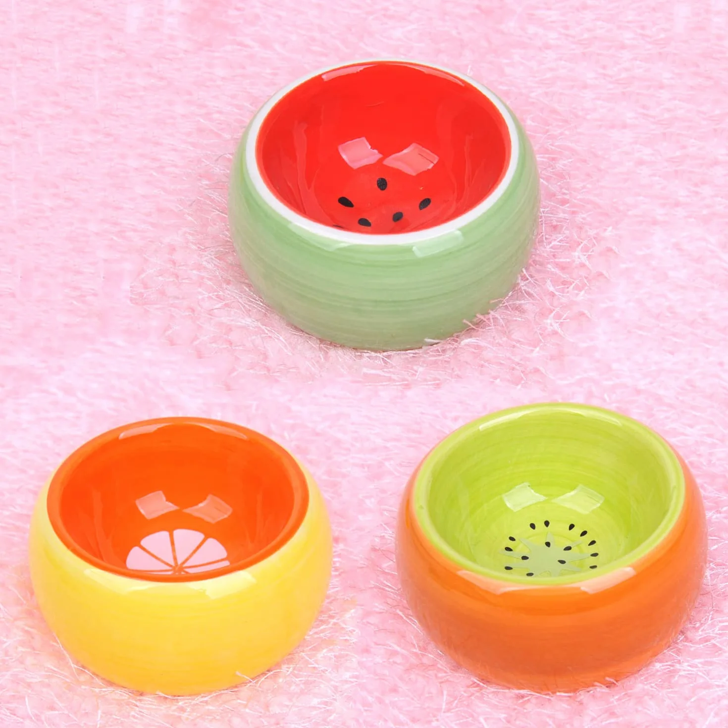 Lot de 3 Mangeoire en Céramique pour Rongeur Gamelle Petits Animaux Hamster Cochon d'Inde