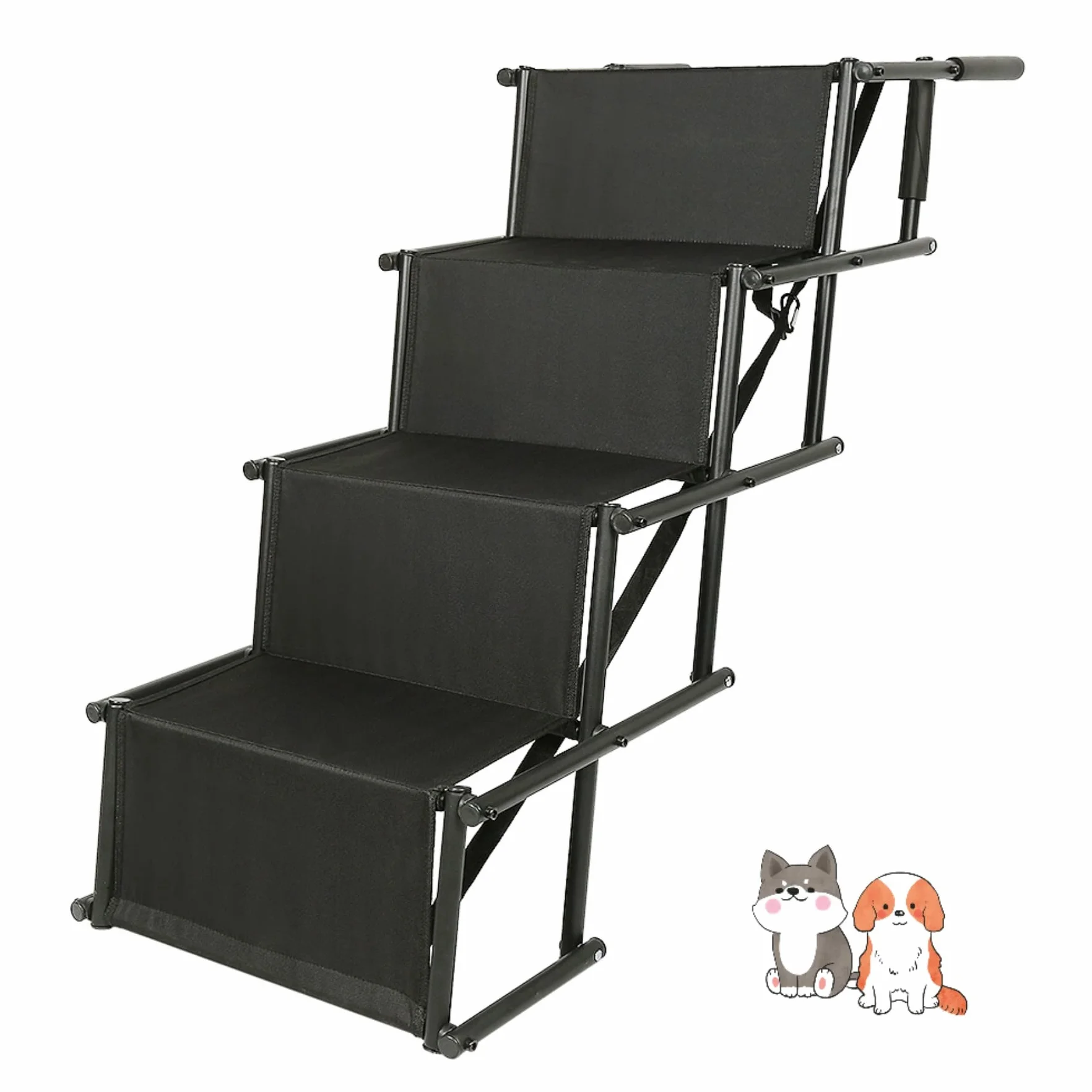 Rampe pour Chien Portable pour Voiture, Convient pour Les Chiens de Grande et Petite Taille. L'échelle Pliable de Voiture est Pratique et Rapide, Peut Supporter Un Poids de 60 kg