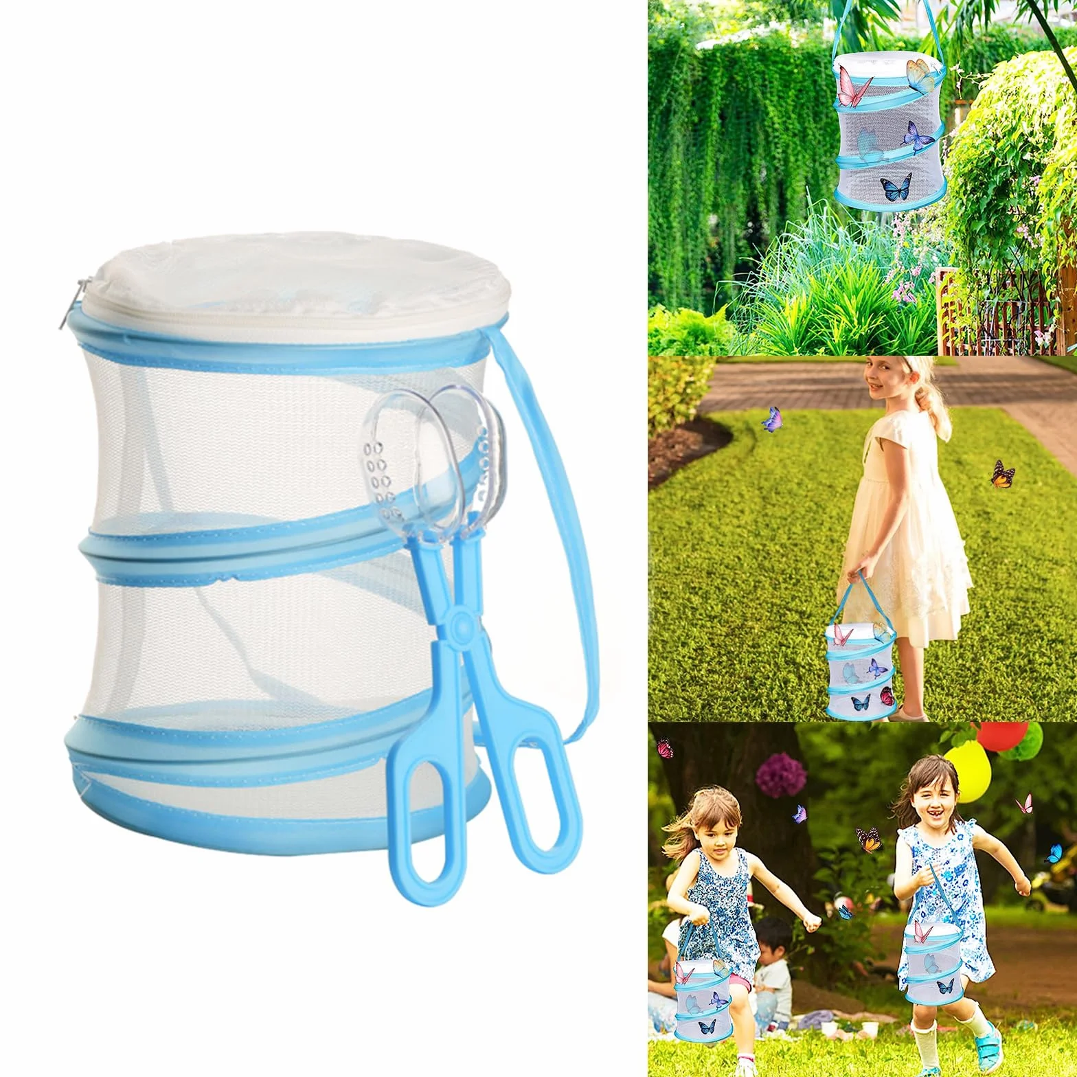 TAIZER Papillon Habitat Cage d'Insectes Pliable Portable Maille d'Élevage