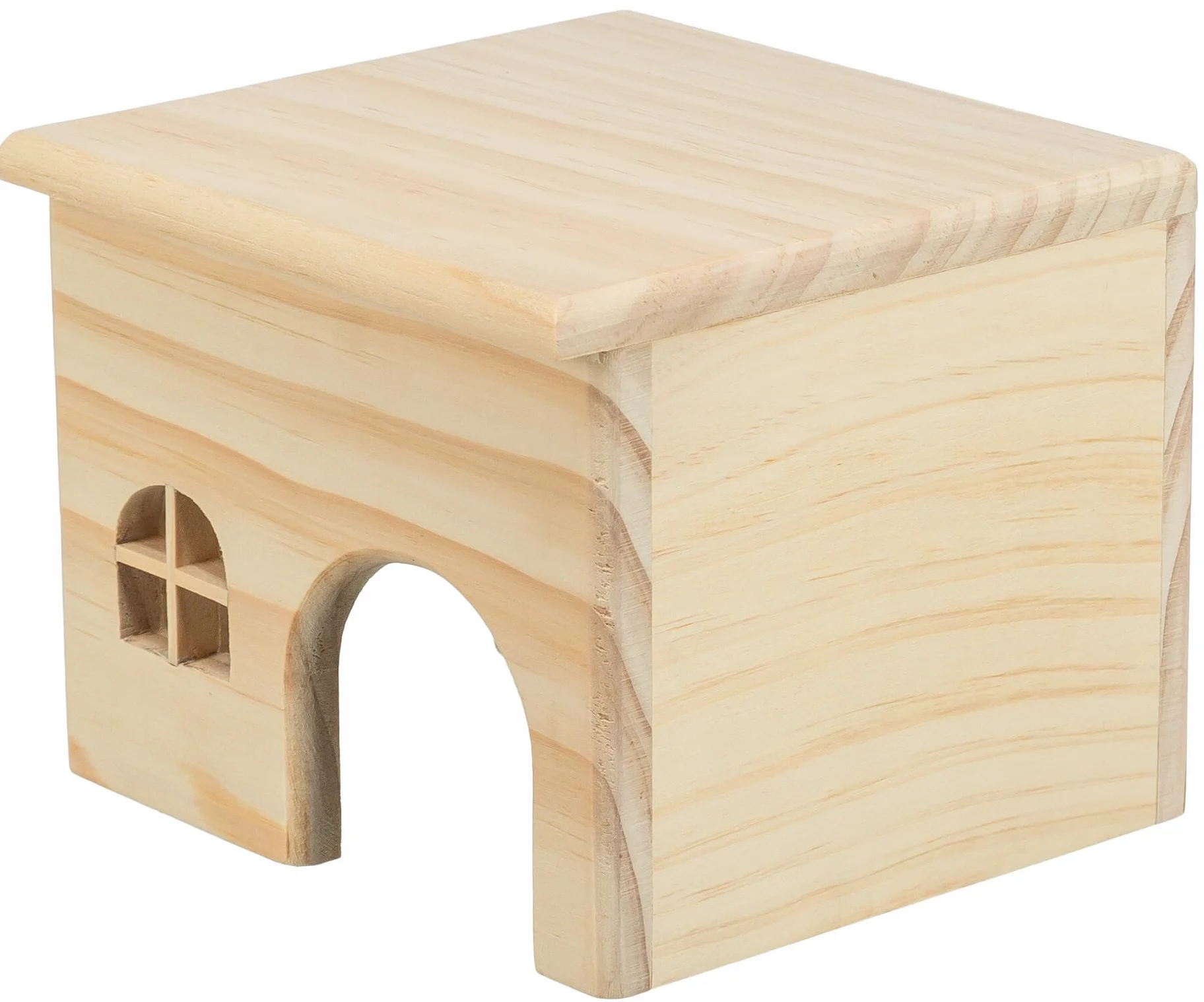 Maison en bois pour petits animaux TRIXIE - pour souris et hamsters - sans clous - entrées 6 x 6 cm - 15 x 12 x 15 cm - 61261