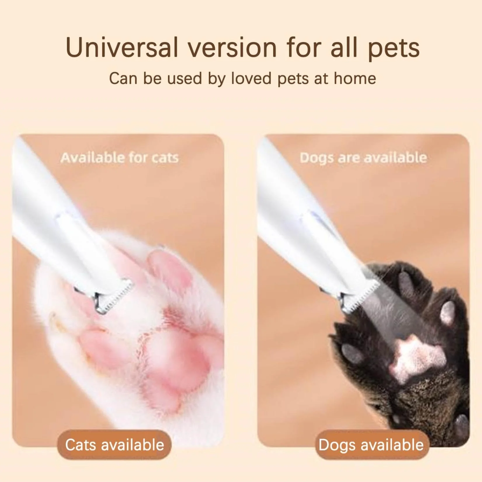 Tondeuse Pour Chat Électrique Ultra-Silencieuse Rechargeable Lames Sûres Hypoallergéniques