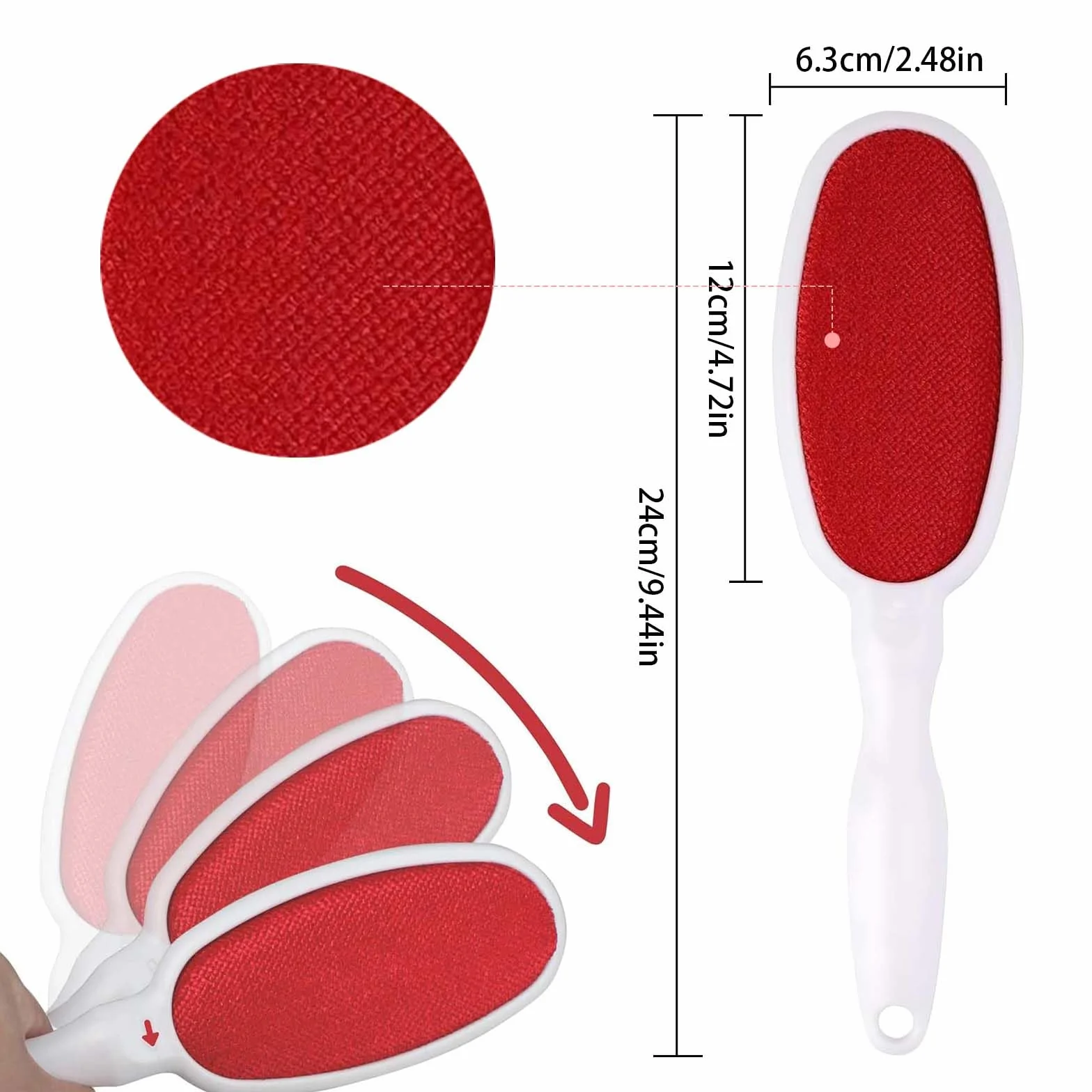 Brosse Anti-Peluches pour Chat et Chien 3 Pièces - Élimine Poils et Poussière des Vêtements