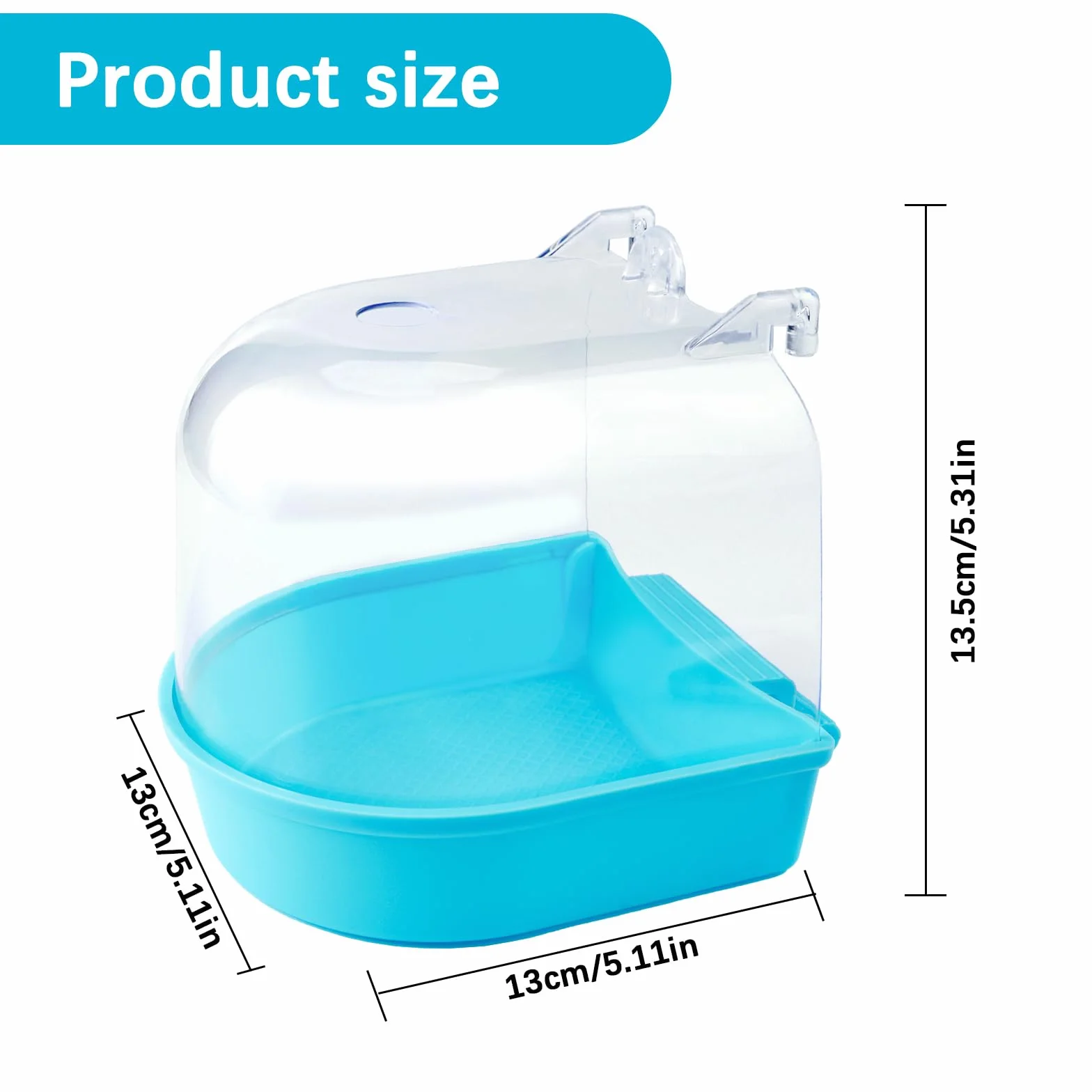 Baignoire pour Perroquet, Cage en Plastique Suspendu, Accessoires pour Oiseaux