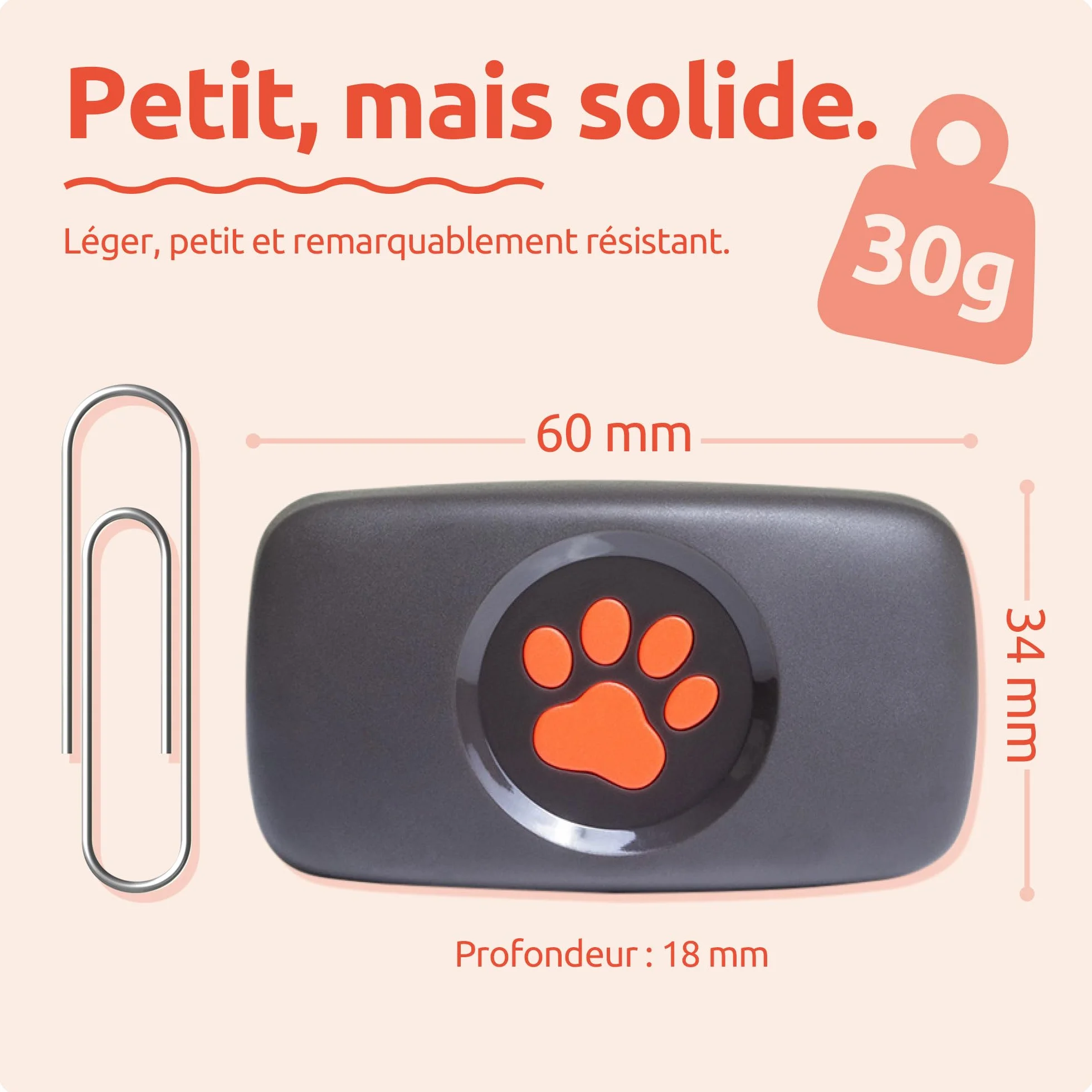 PitPat Traceur GPS pour Chien - Fixation au Collier