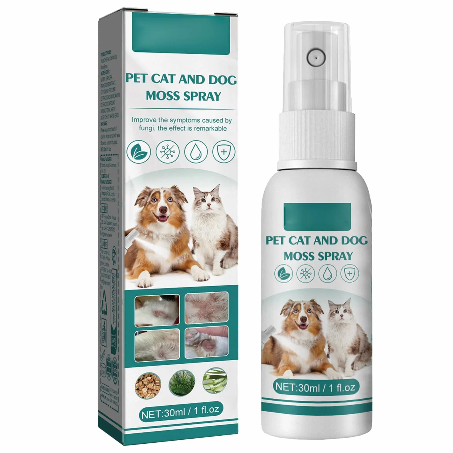Spray Antiseptique pour Chiens et Chats, Soin des Plaies, Cicatrisation, 1PC
