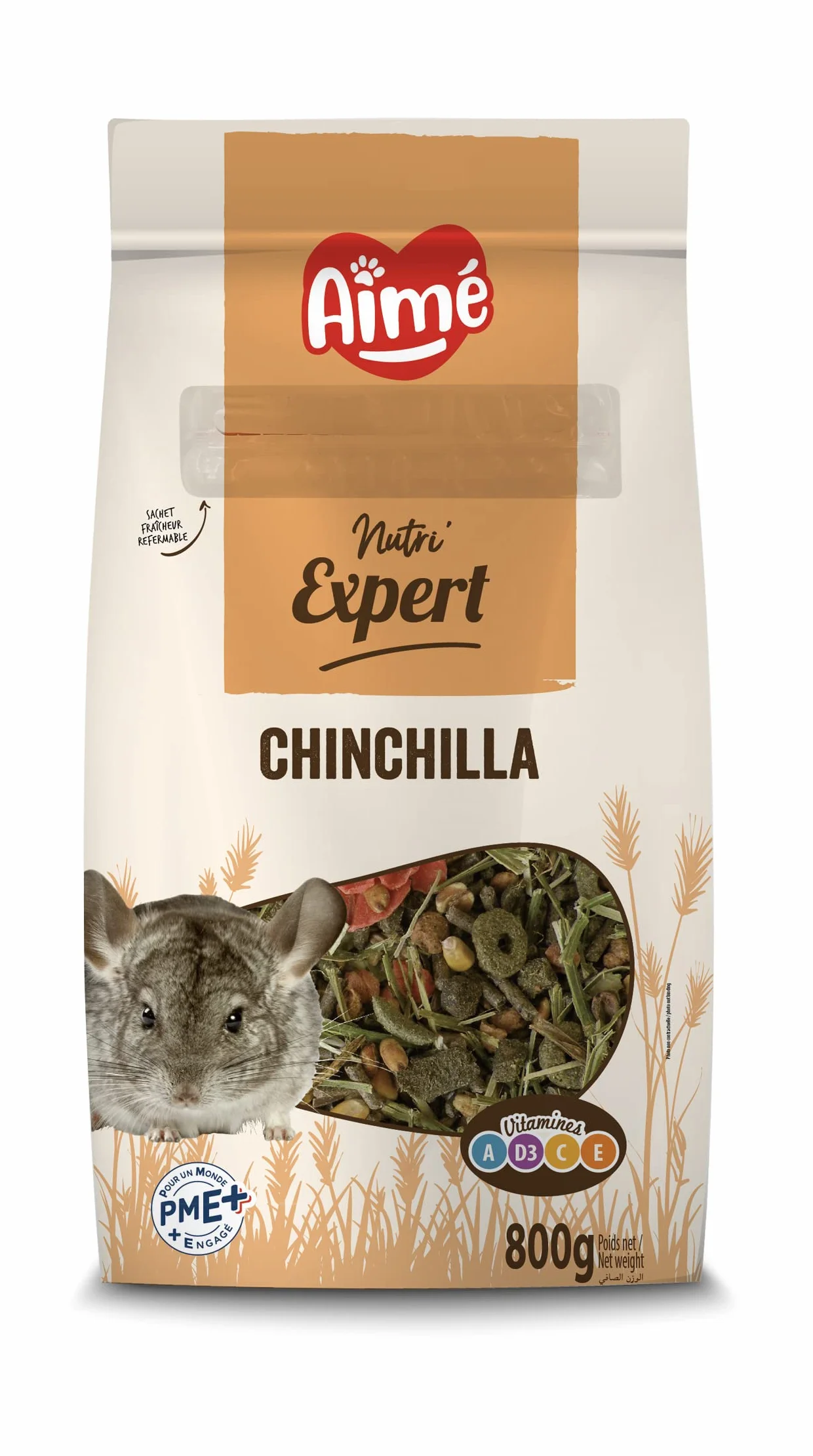 Nutri'Expert Nourriture pour Chinchilla Mélange Premium Varié 800g