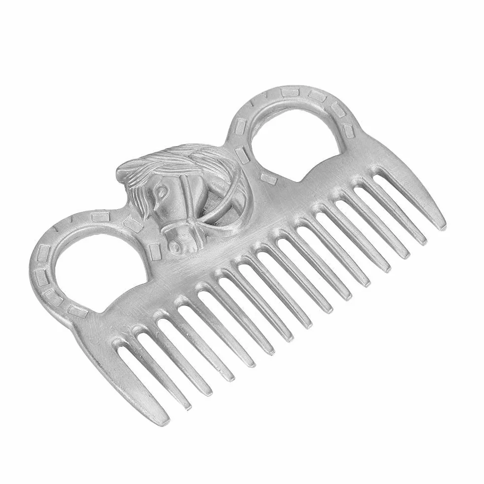Peigne en Métal pour Crinière et Queue de Cheval, Outil de Toilettage Portable