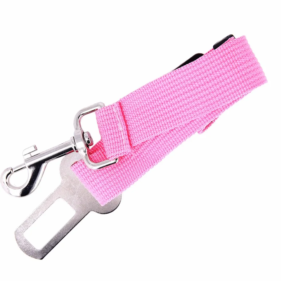 Ceinture de sécurité pour Chiens, Animaux pour Voiture, réglable, Rose