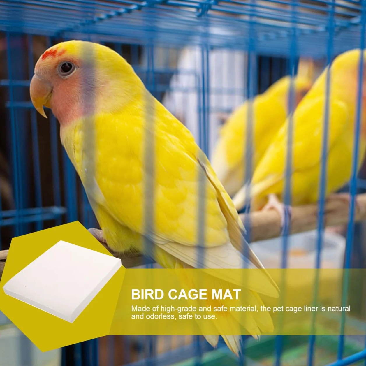 Doublure De Cage Oiseau Absorbante Non Tissé 13.78x9.84In Jetable Tapis Hygiénique pour Perroquet