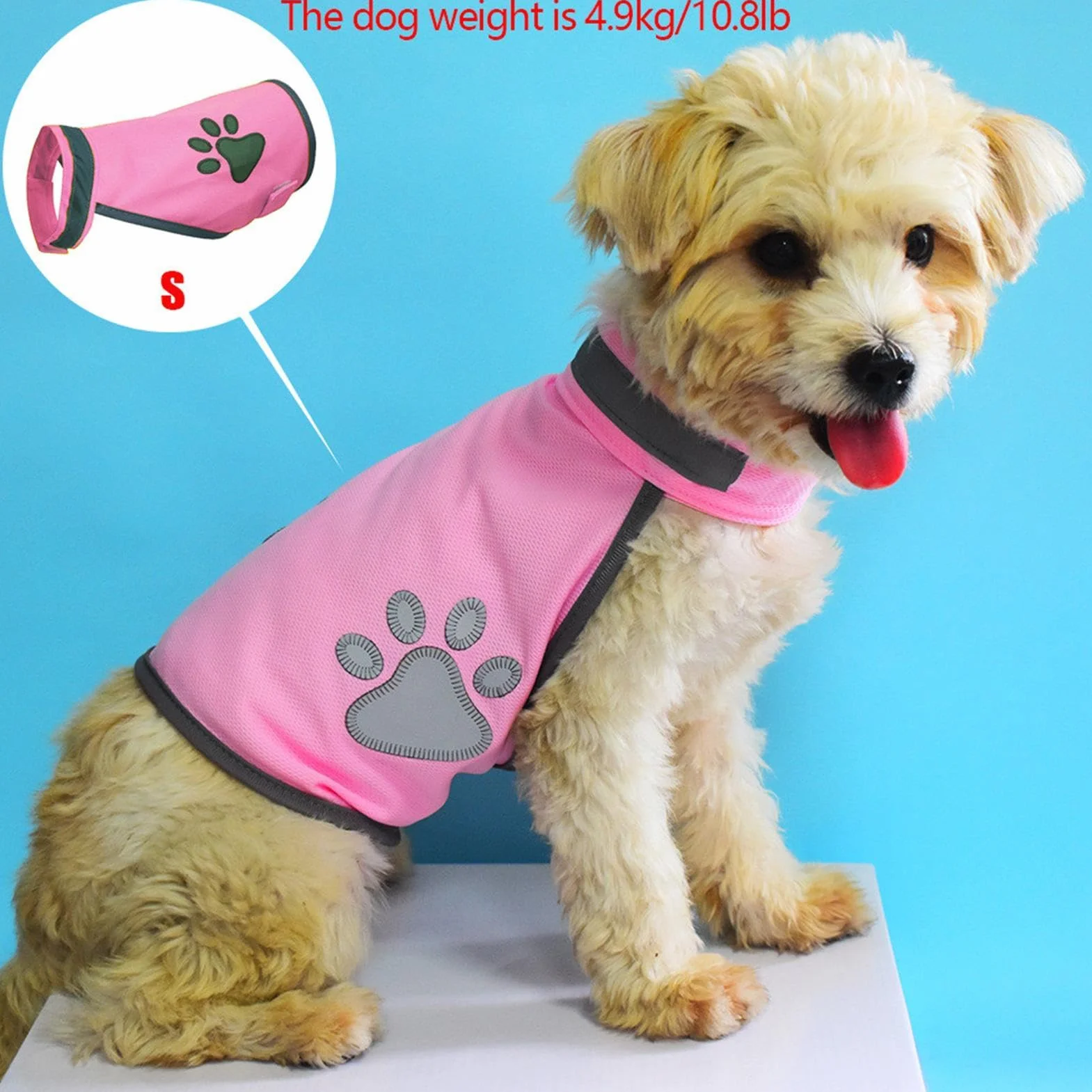 Gilet haute visibilité réglable pour chien, harnais réfléchissant de sécurité nocturne