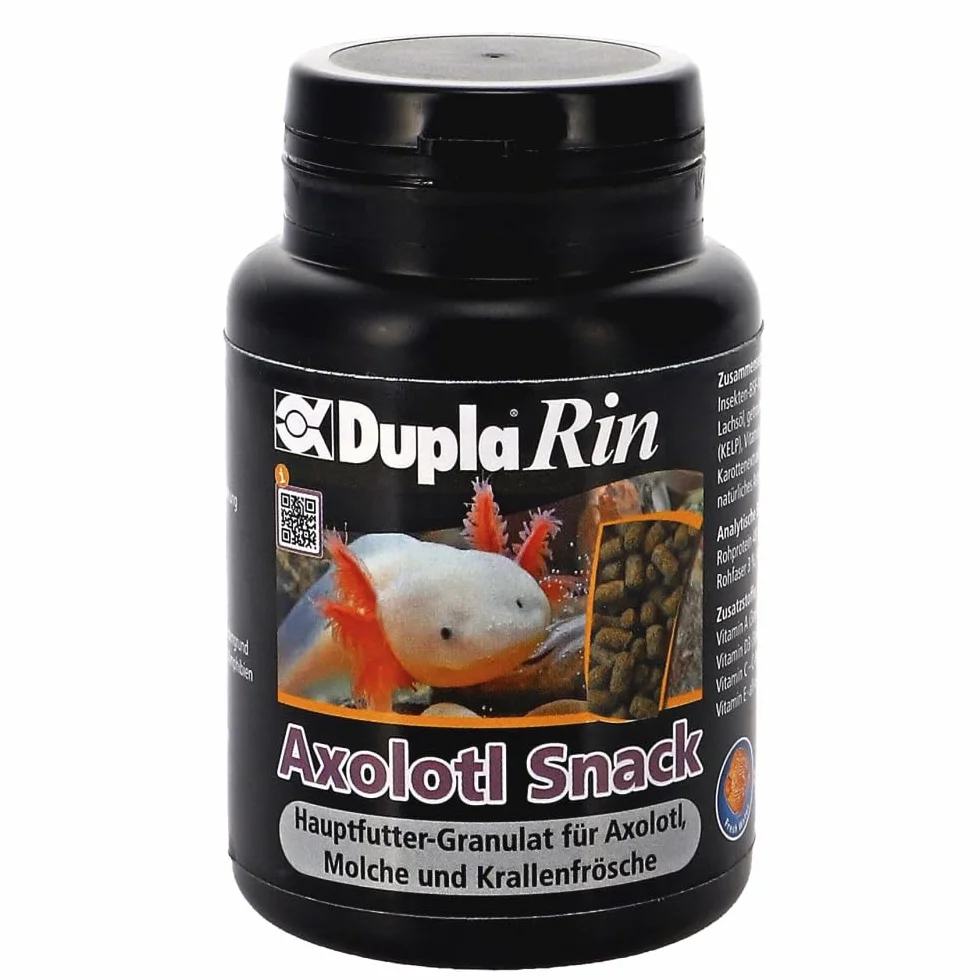 Dupla DuplaRin Axolotl Snack I 80 g I Nourriture en granulés de qualité supérieure pour axolotl, tritons et grenouilles à griffes I Pour une croissance saine et des défenses fortes I Nourriture