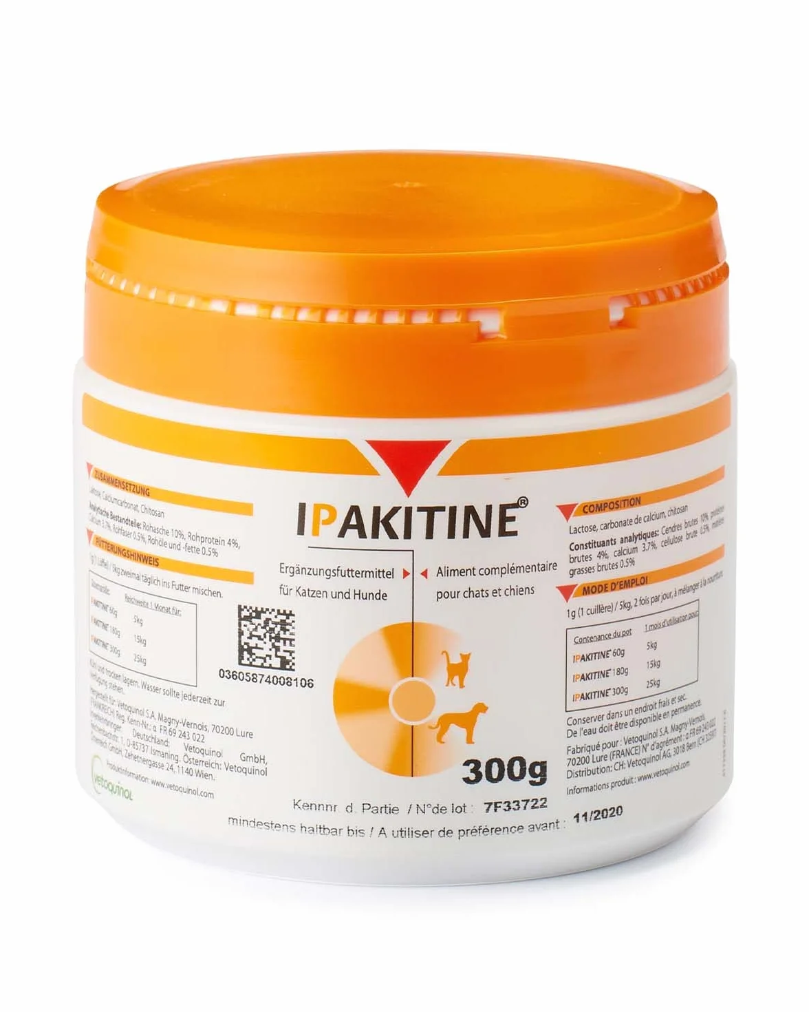 Vetoquinol Ipakitine Décontractants Pot pour Chien 300 g