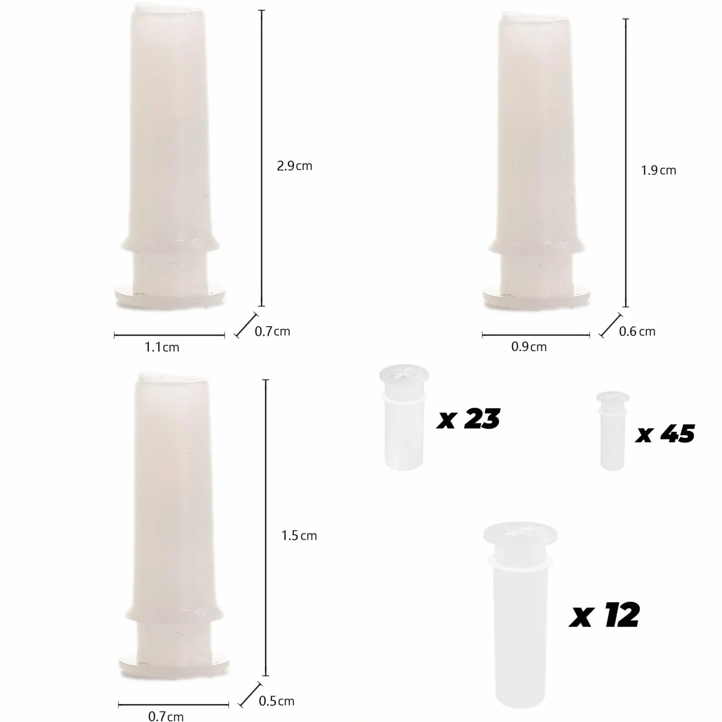 Tokaneit 80 Pièces BB Sifflet Remplacement, Squeaker Plastique Grelot, Couineurs pour Jouet