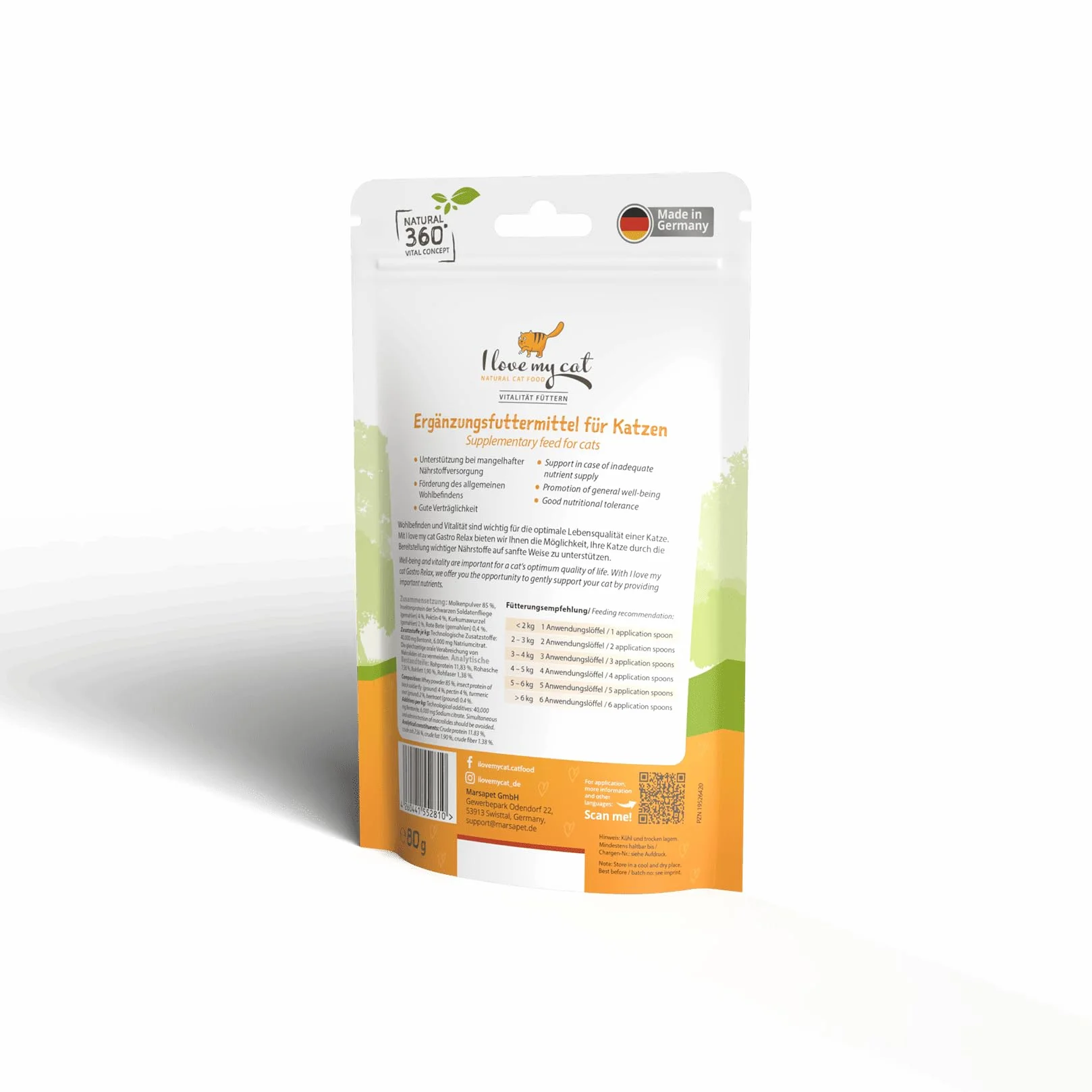 I Love My Cat Gastro Relax Poudre pour Chats 80 g Complément Alimentaire Digestion