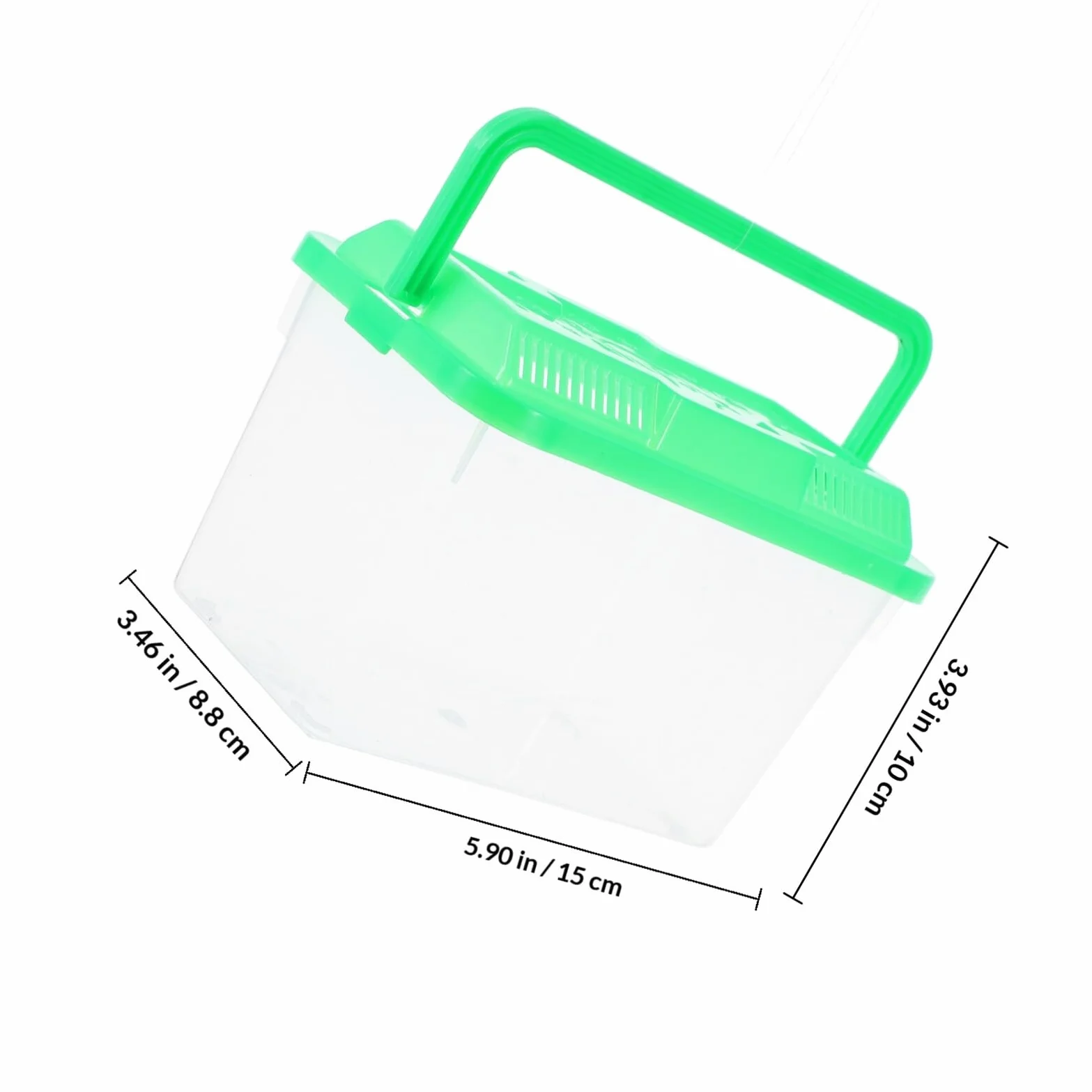 Transporteur Portable pour Tortues et Poissons avec Poignée, Aquarium en ABS Transparent