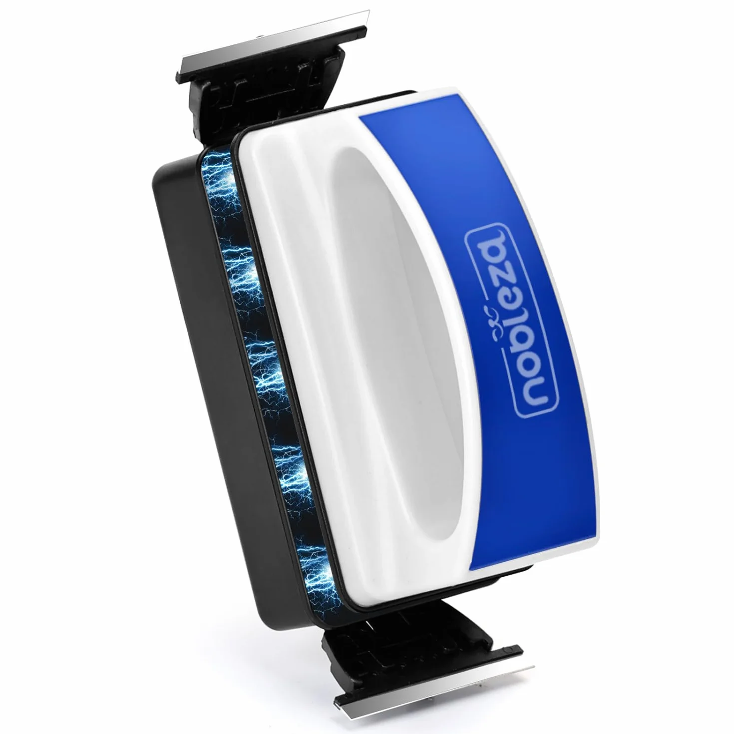 Nobleza Double Aimant Nettoyeur Aquarium Grattoir Magnétique Puissant Taille M 13.8x5x8cm