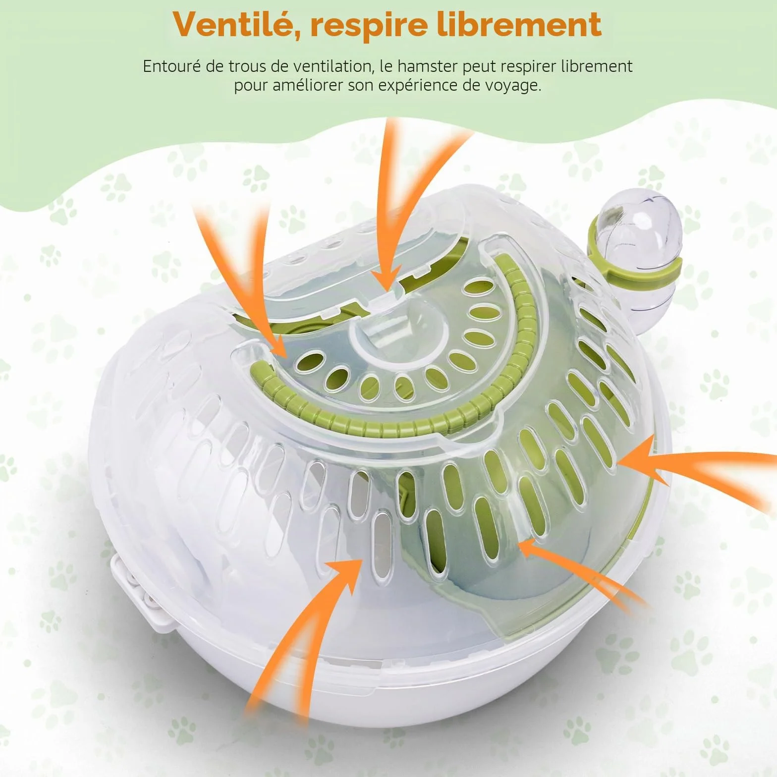 Nobleza Cage transporteur portable petits animaux ventilée 27 x 20,5 x 17 cm