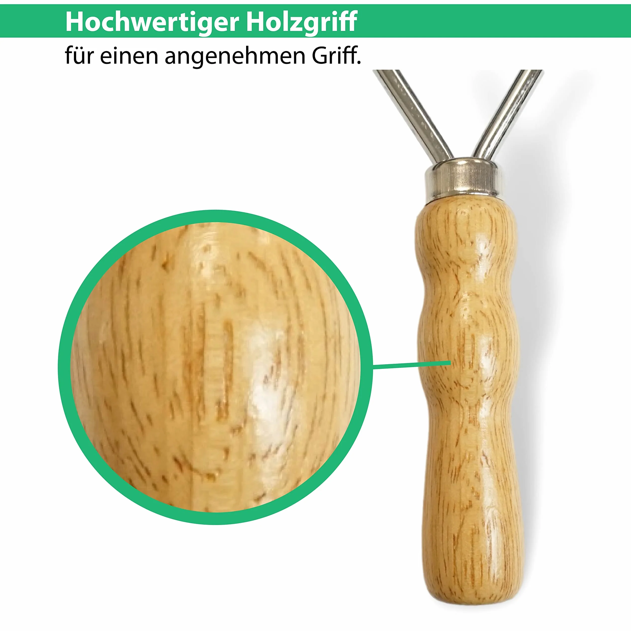 Couteau à souder en Acier Inoxydable avec poignée en Bois pour Cheval et raclette 2 en 1 Pferdelinis