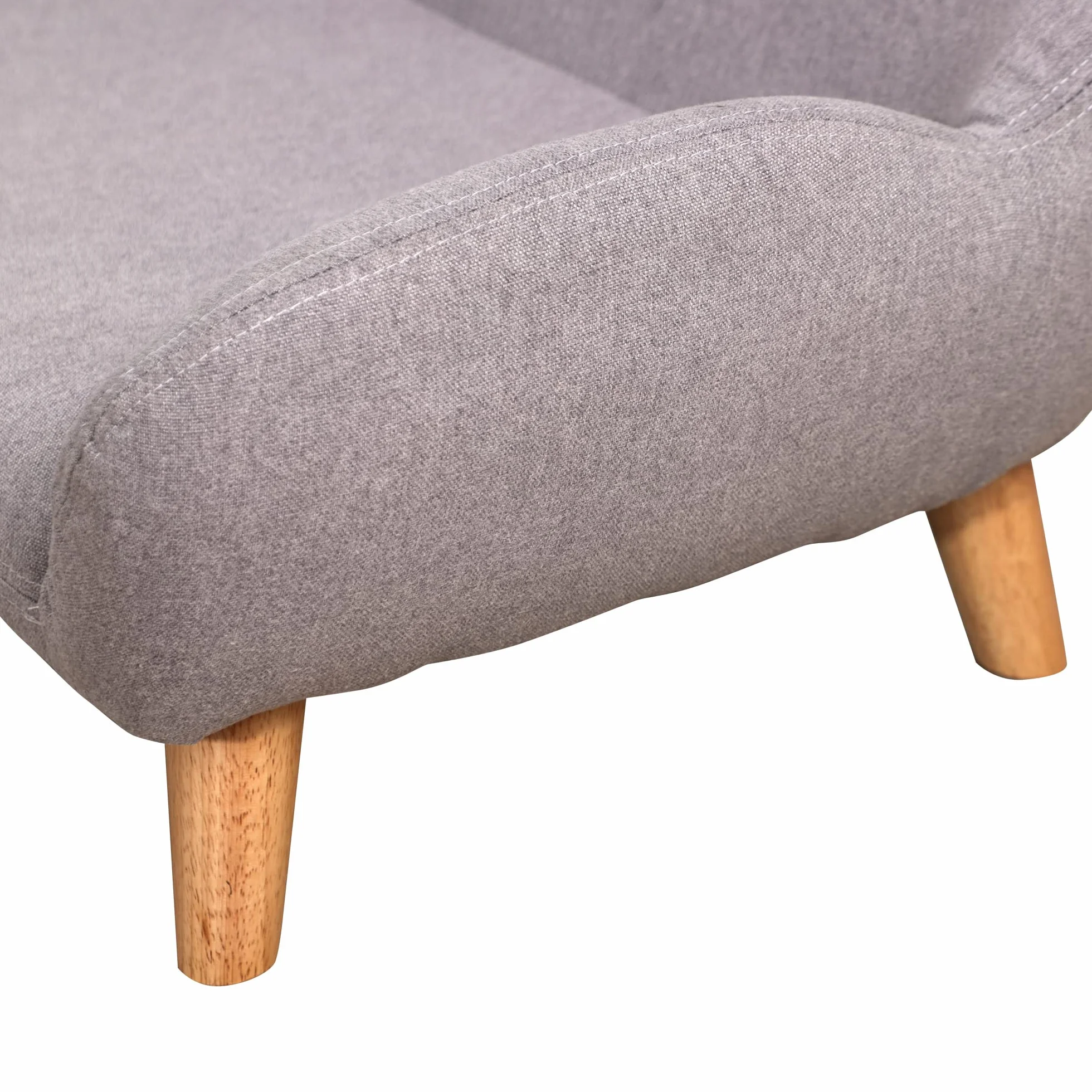 PawHut Canapé pour Chien Style scandinave Pieds en Bois Tissu 72 x 44 x 31 cm Gris