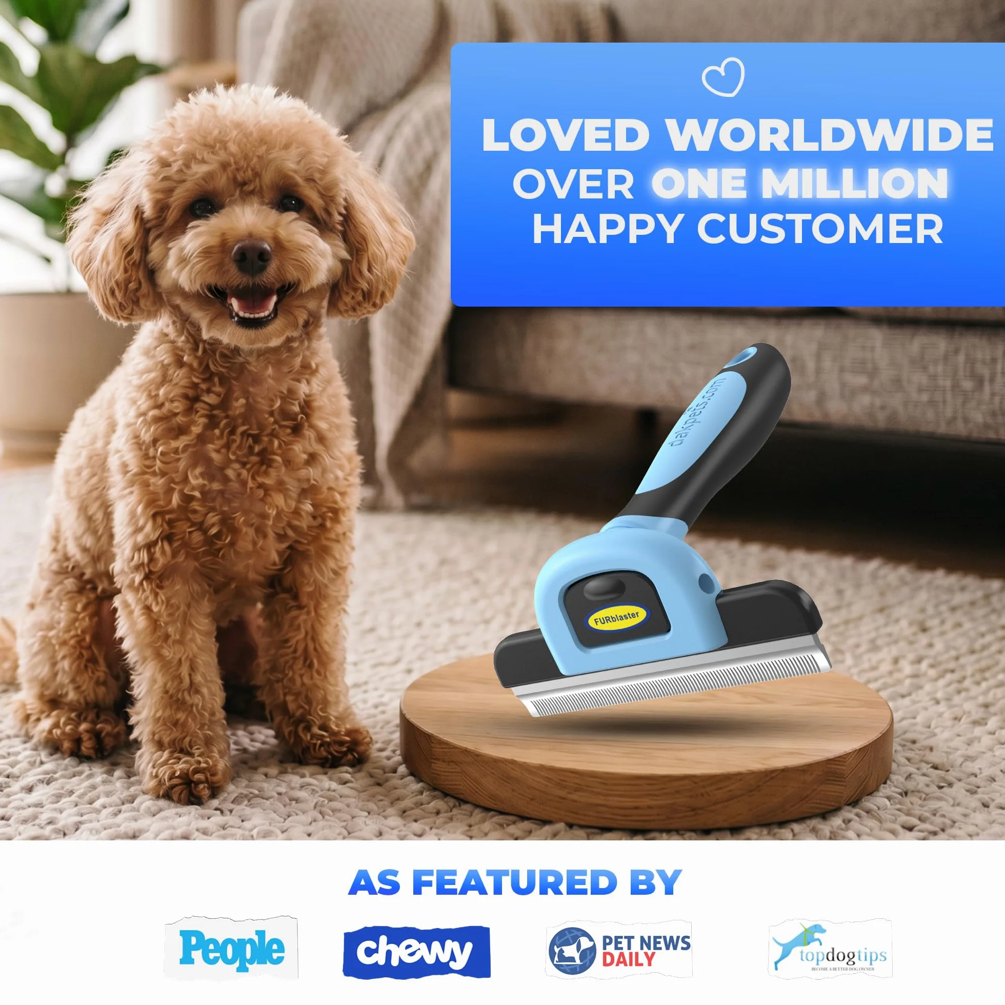 DakPets Outil de toilettage pour chiens et chats Brosse peigne
