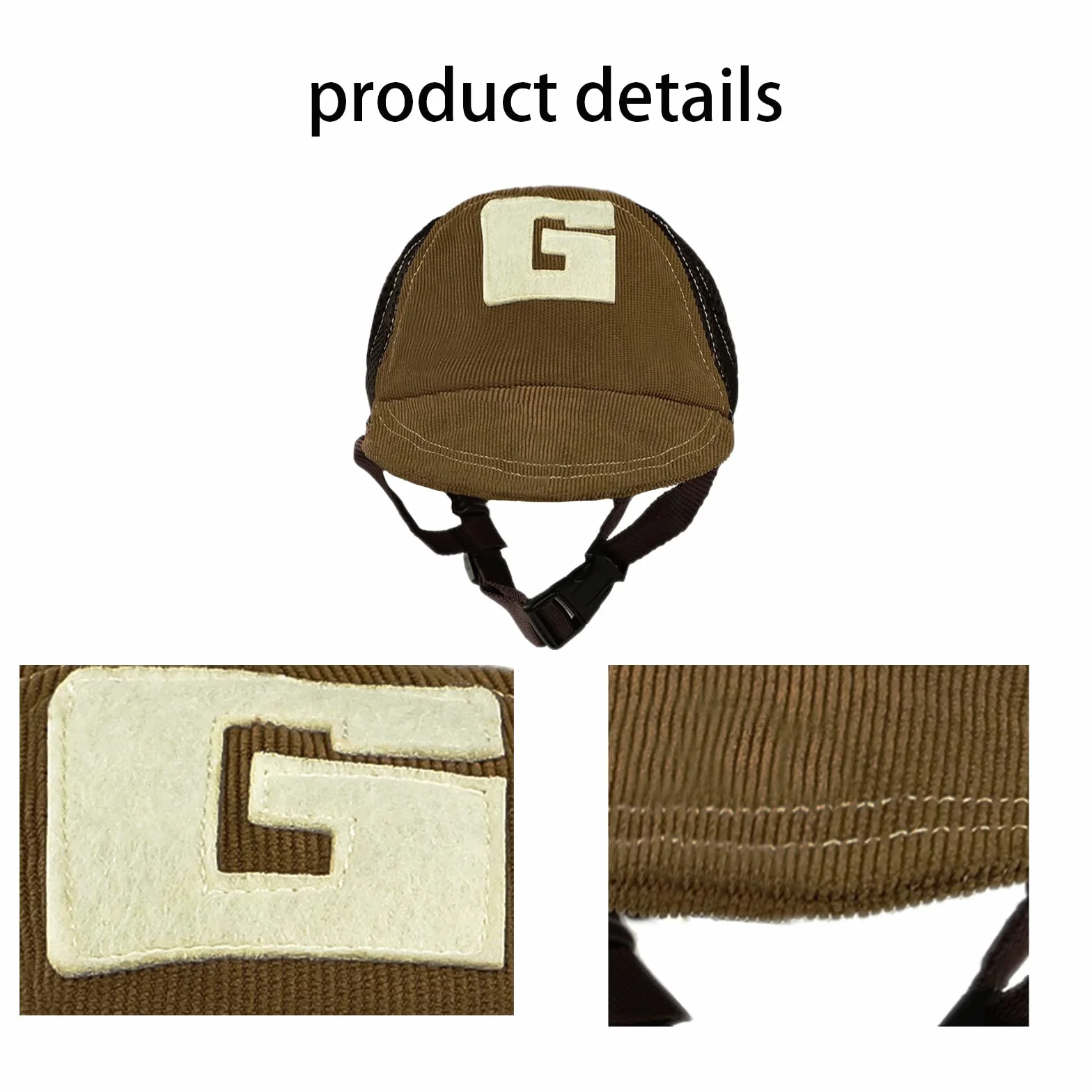 Casquette de Baseball pour Chien Chapeau Soleil Réglable avec Trous d'Oreille Visière Chiot