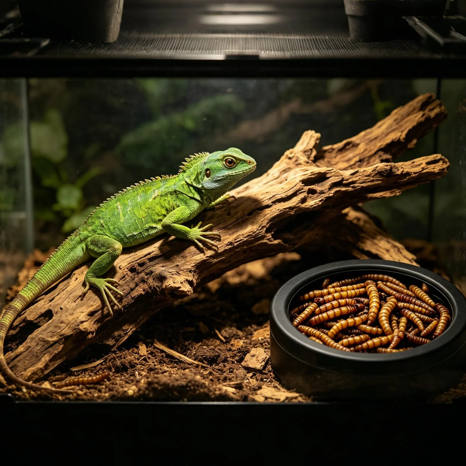 Gamelle Reptile Anti-Évasion Bol pour Vers Eau 2.83 in 3 Couleurs
