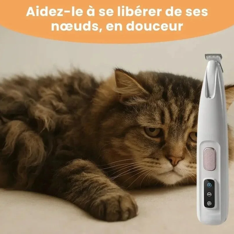 Patounet Tondeuse de Précision pour Chat Blanc