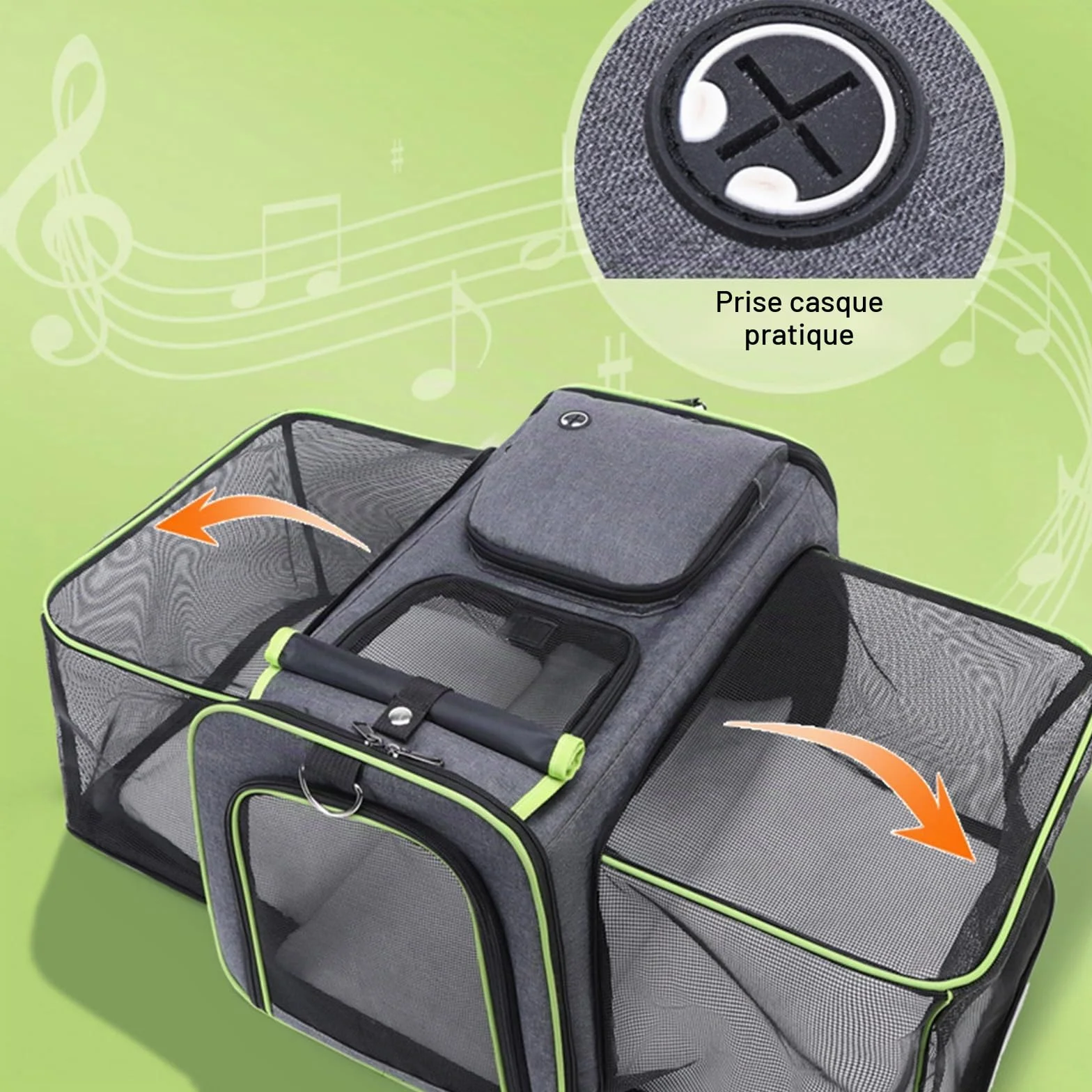 Sac de transport pliable pour chat - Respirant - Avion, voiture, voyage - Petits chiens