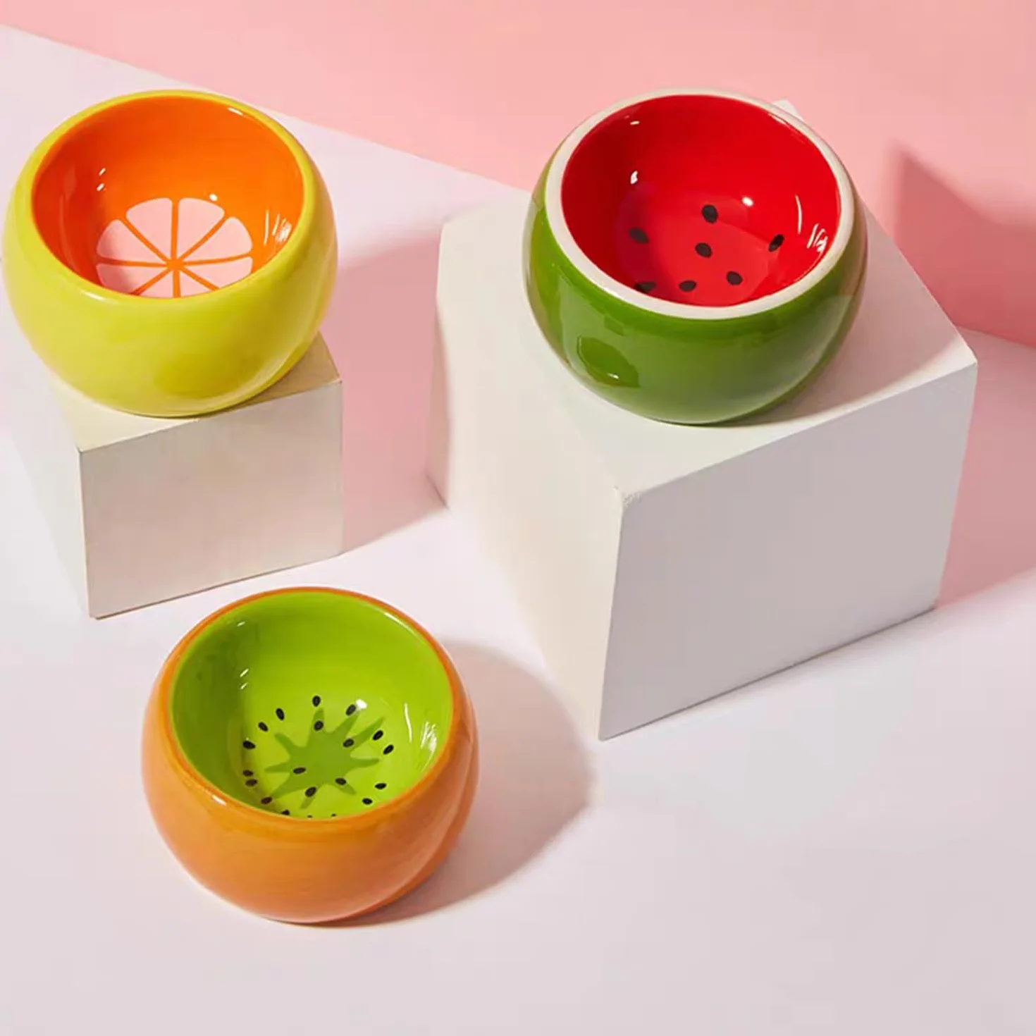 Lot de 3 Mangeoire en Céramique pour Rongeur Gamelle Petits Animaux Hamster Cochon d'Inde