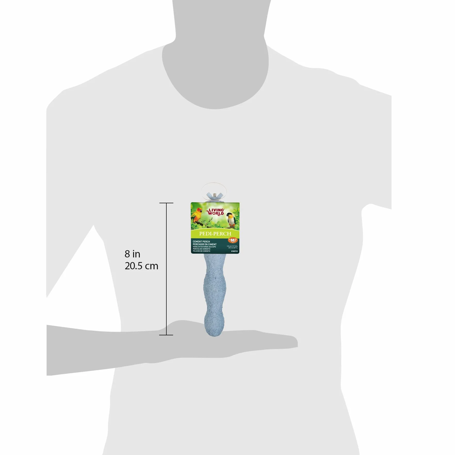 Living World Perchoir pour Oiseux Ciment 20,5 cm