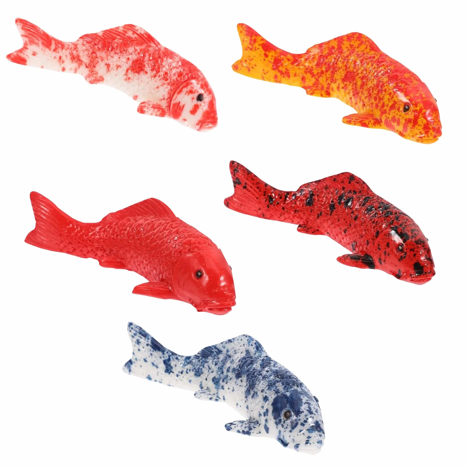 Poisson Artificiel 5 Pièces Aquarium Décoration Rouge Réaliste Plastique Bassin Accessoires Photographie