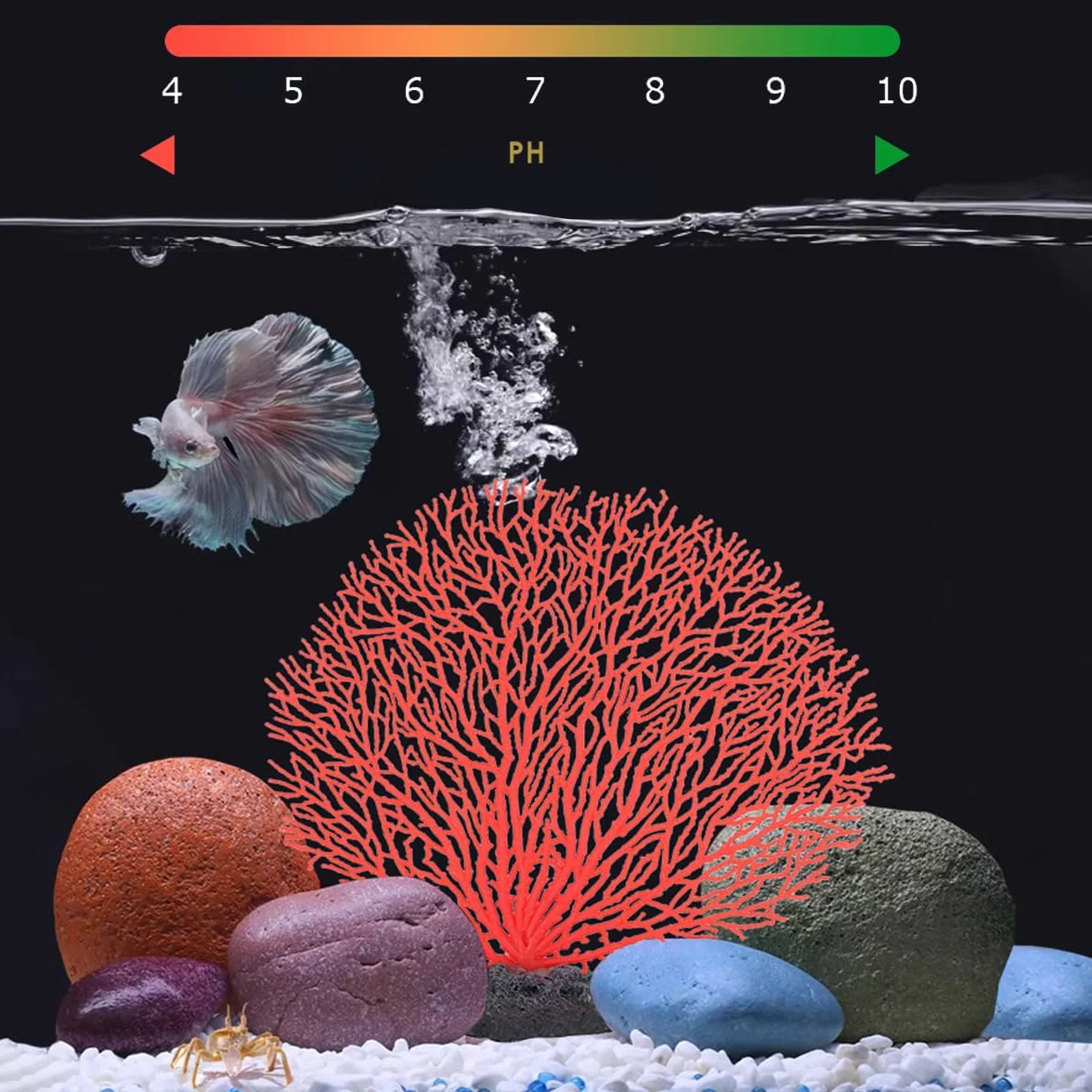 Tissting Plante Artificielle Aquarium Décoration Aquatique Réaliste PVC 5 Anémones Paysage Marin